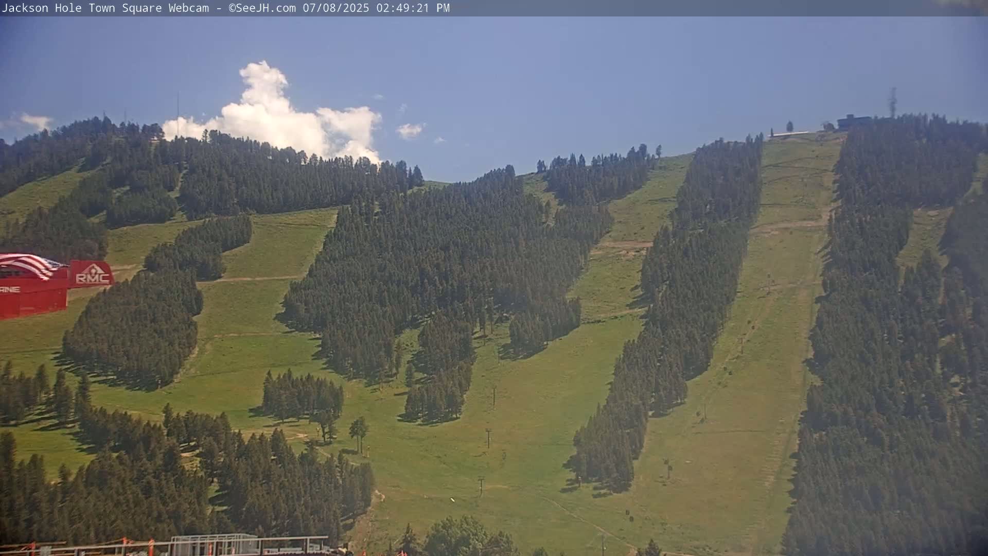 Jackson Hole, Jackson Town Center Square PTZ Live Cam - Jackson, Teton, Wyoming, USA