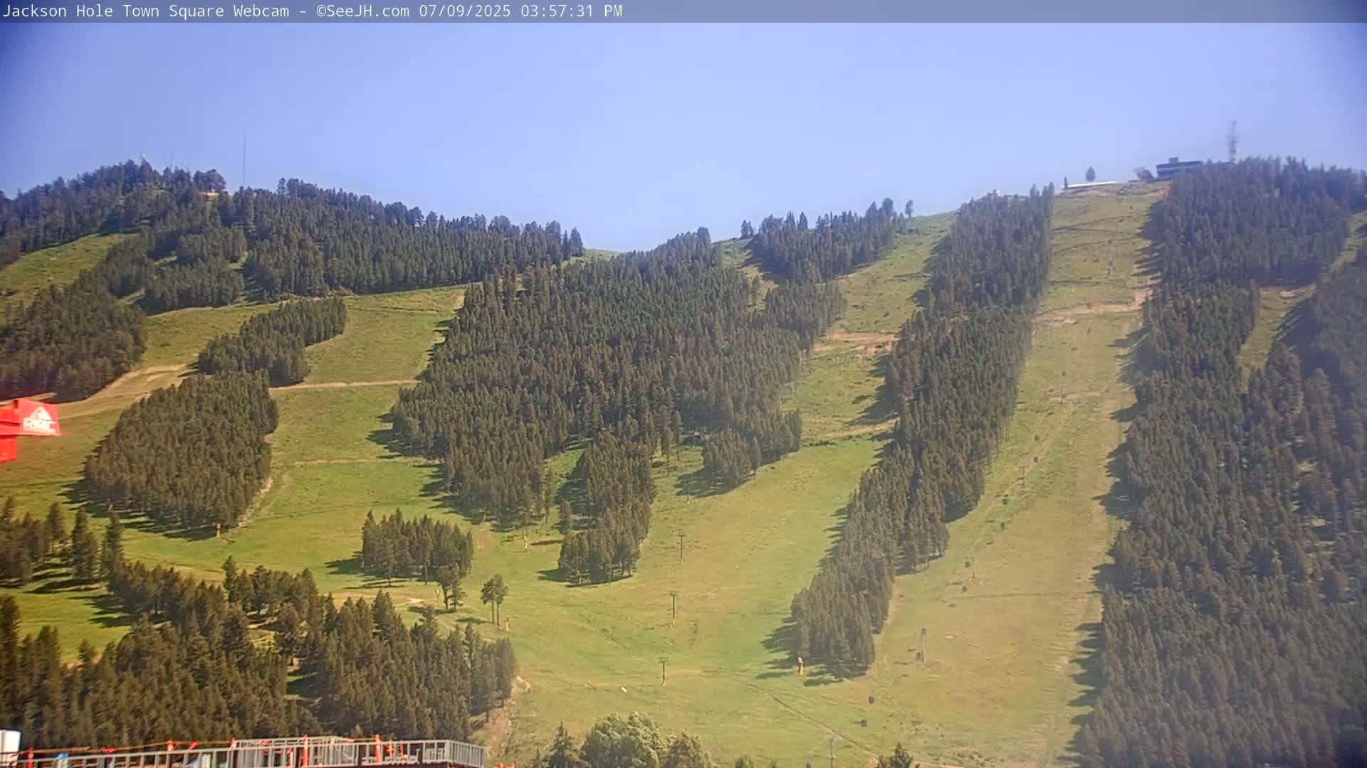 Jackson Hole, Jackson Town Center Square PTZ Live Cam - Jackson, Teton, Wyoming, USA
