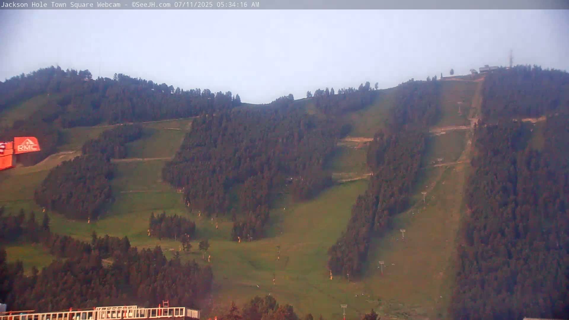 Jackson Hole, Jackson Town Center Square PTZ Live Cam - Jackson, Teton, Wyoming, USA