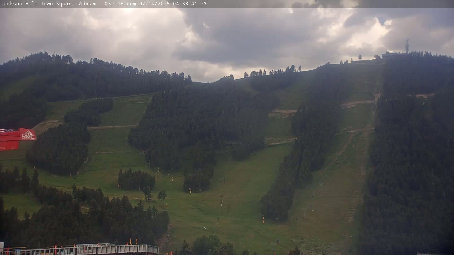 Jackson Hole, Jackson Town Center Square PTZ Live Cam - Jackson, Teton, Wyoming, USA