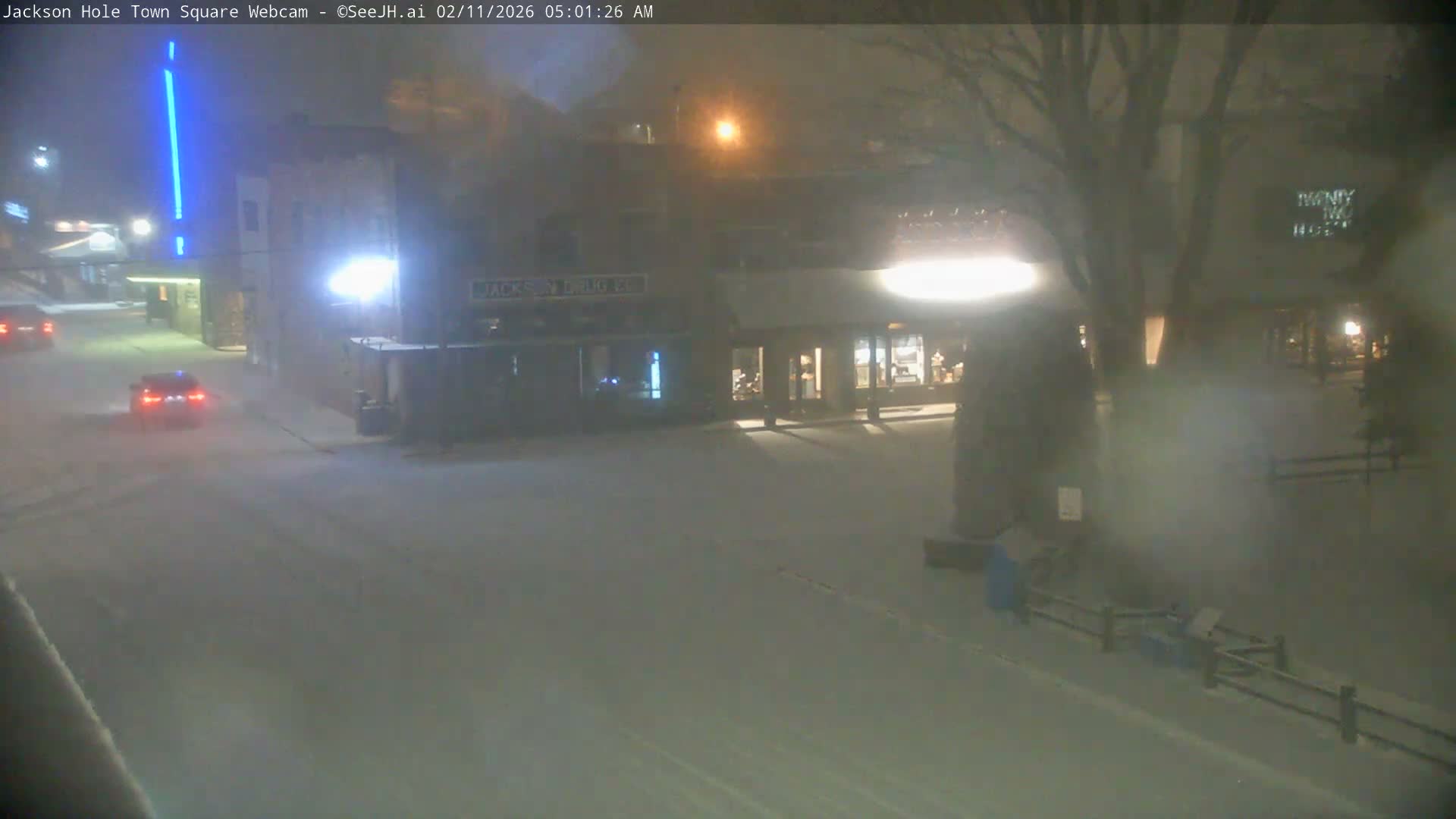 Jackson Hole, Jackson Town Center Square PTZ Live Cam - Jackson, Teton, Wyoming, USA