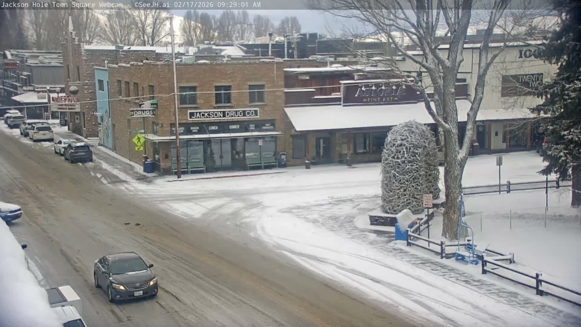 Jackson Hole, Jackson Town Center Square PTZ Live Cam - Jackson, Teton, Wyoming, USA