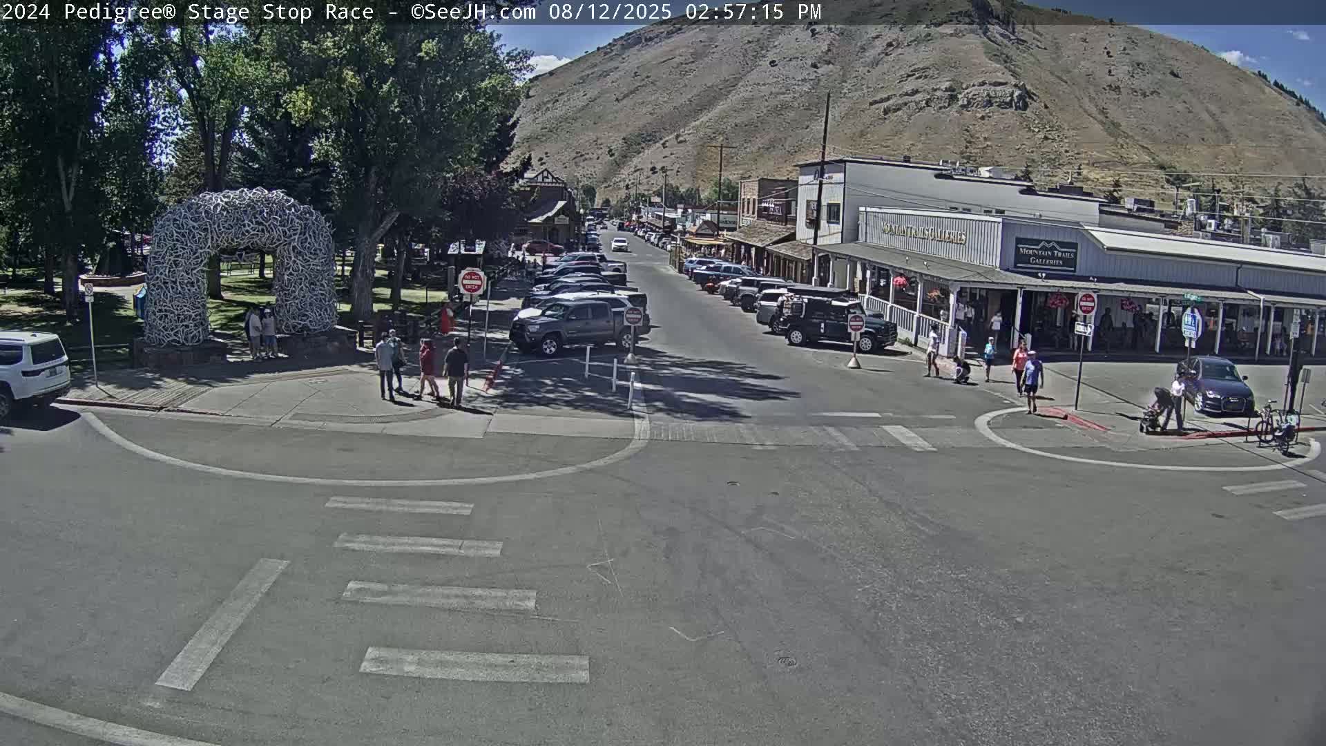 Jackson Hole's Elk Antler Arch Live Cam - Jackson, Teton, Wyoming, USA