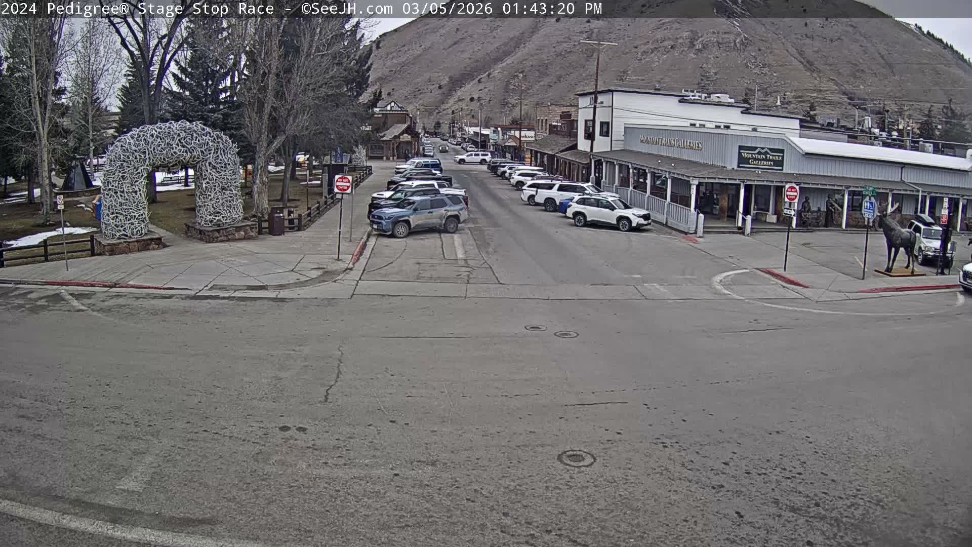 Jackson Hole's Elk Antler Arch Live Cam - Jackson, Teton, Wyoming, USA