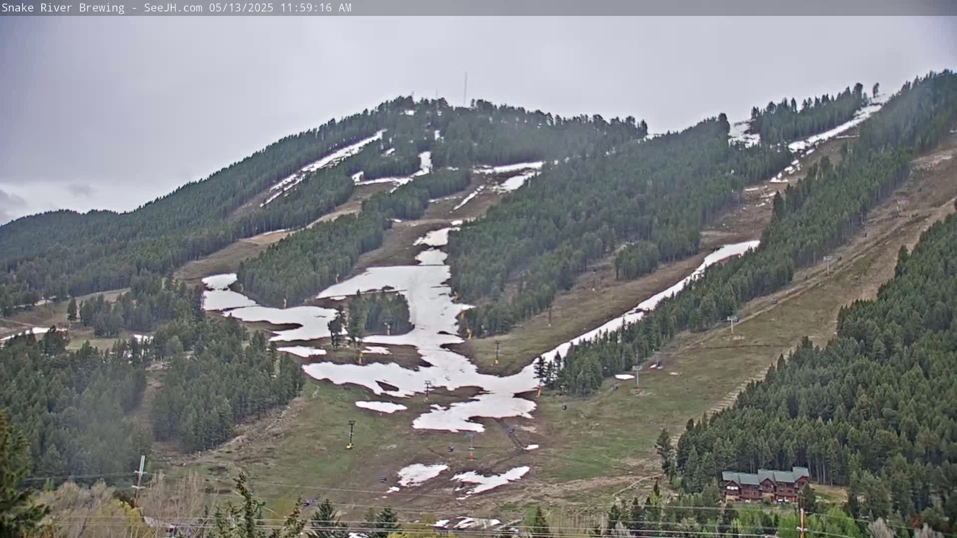 Snow King Mountain View from Jackson Town Live Cam - Jackson, Teton, Wyoming, USA