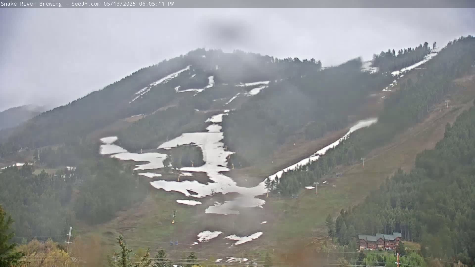 Snow King Mountain View from Jackson Town Live Cam - Jackson, Teton, Wyoming, USA