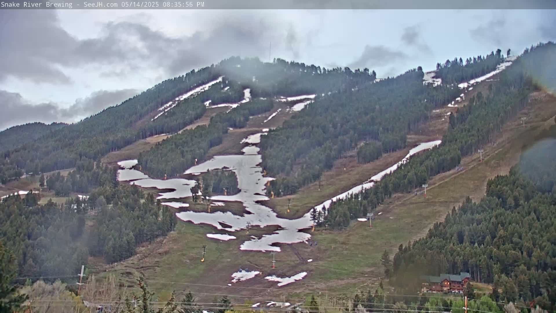 Snow King Mountain View from Jackson Town Live Cam - Jackson, Teton, Wyoming, USA