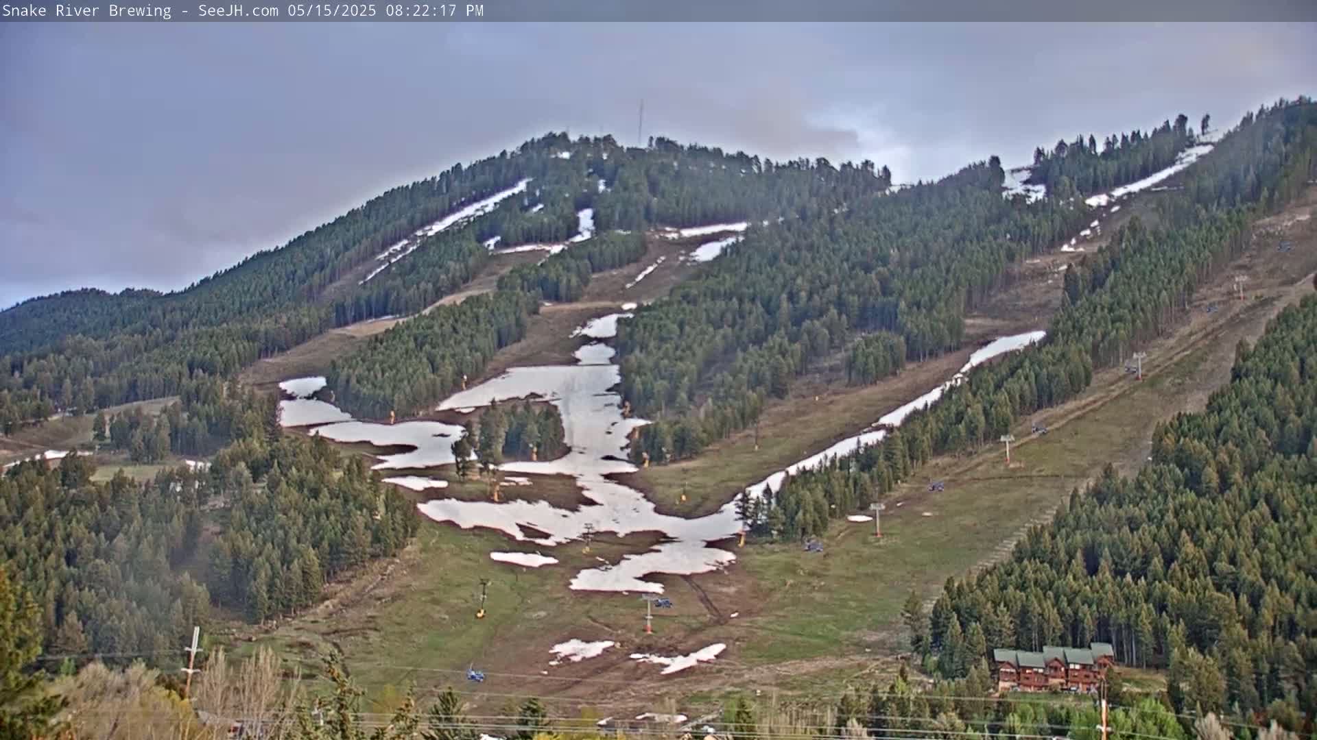 Snow King Mountain View from Jackson Town Live Cam - Jackson, Teton, Wyoming, USA