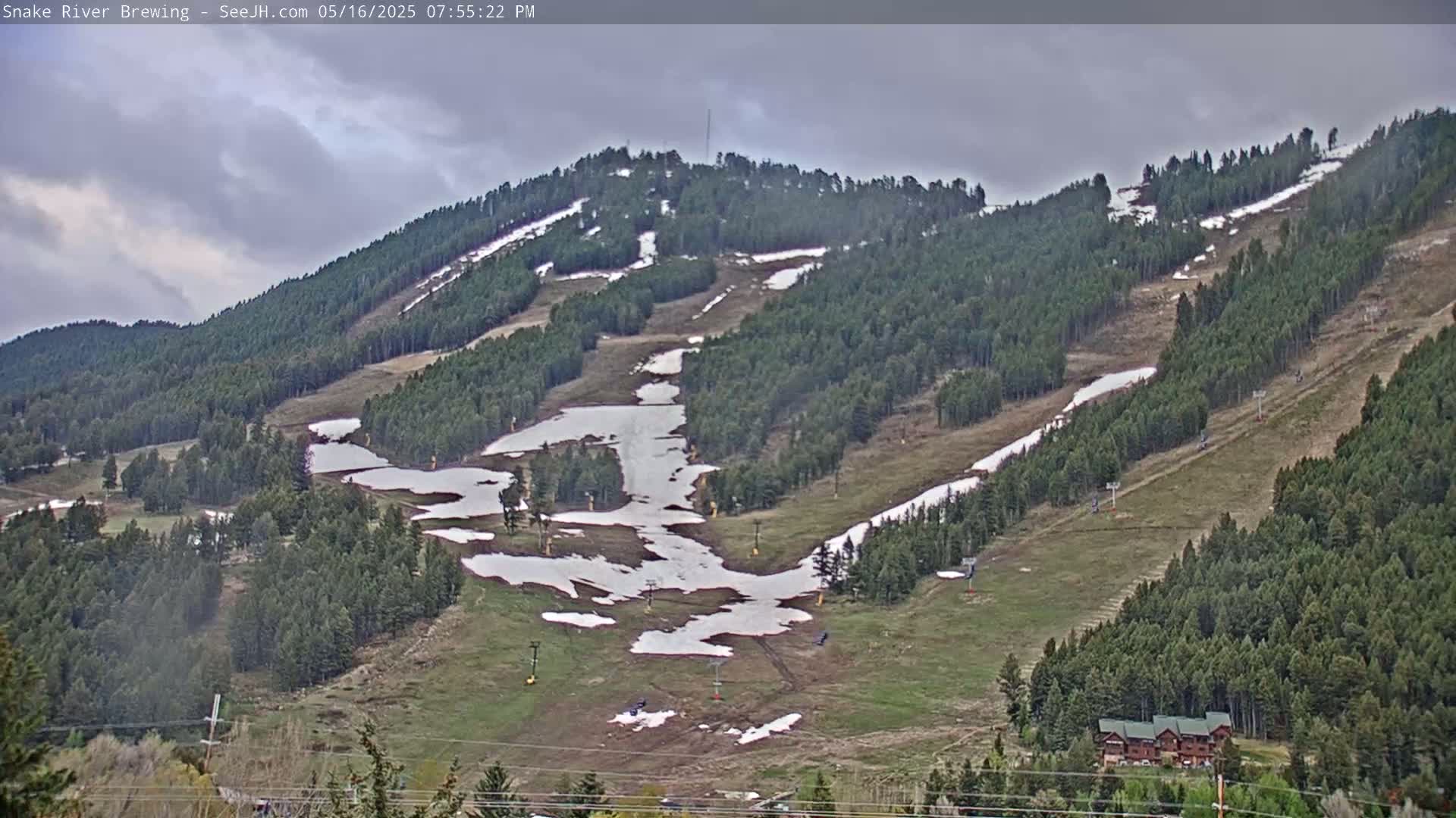Snow King Mountain View from Jackson Town Live Cam - Jackson, Teton, Wyoming, USA
