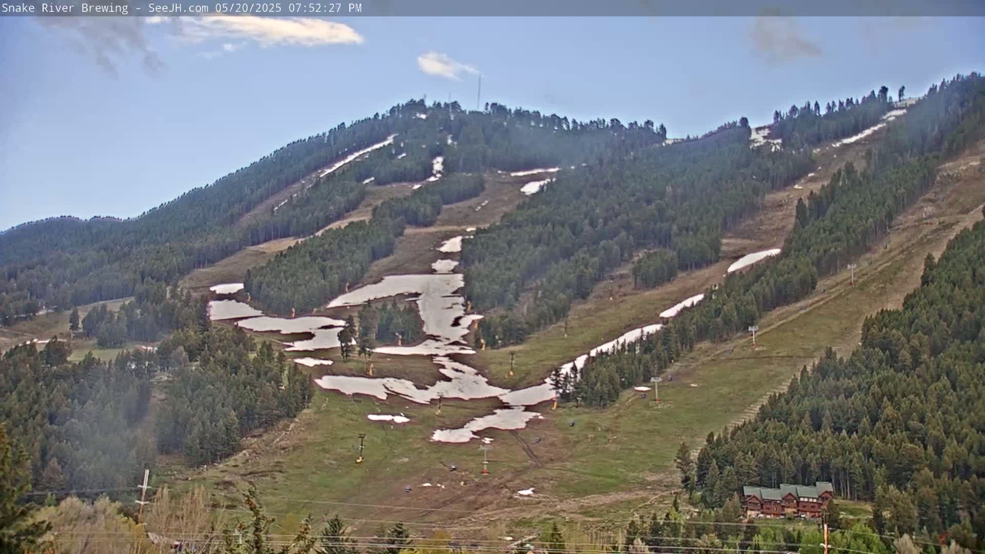 Snow King Mountain View from Jackson Town Live Cam - Jackson, Teton, Wyoming, USA