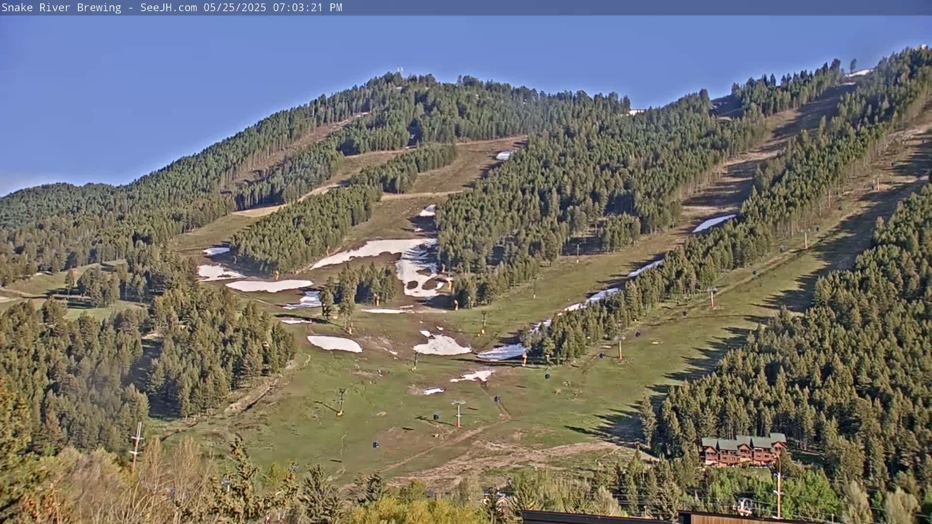 Snow King Mountain View from Jackson Town Live Cam - Jackson, Teton, Wyoming, USA