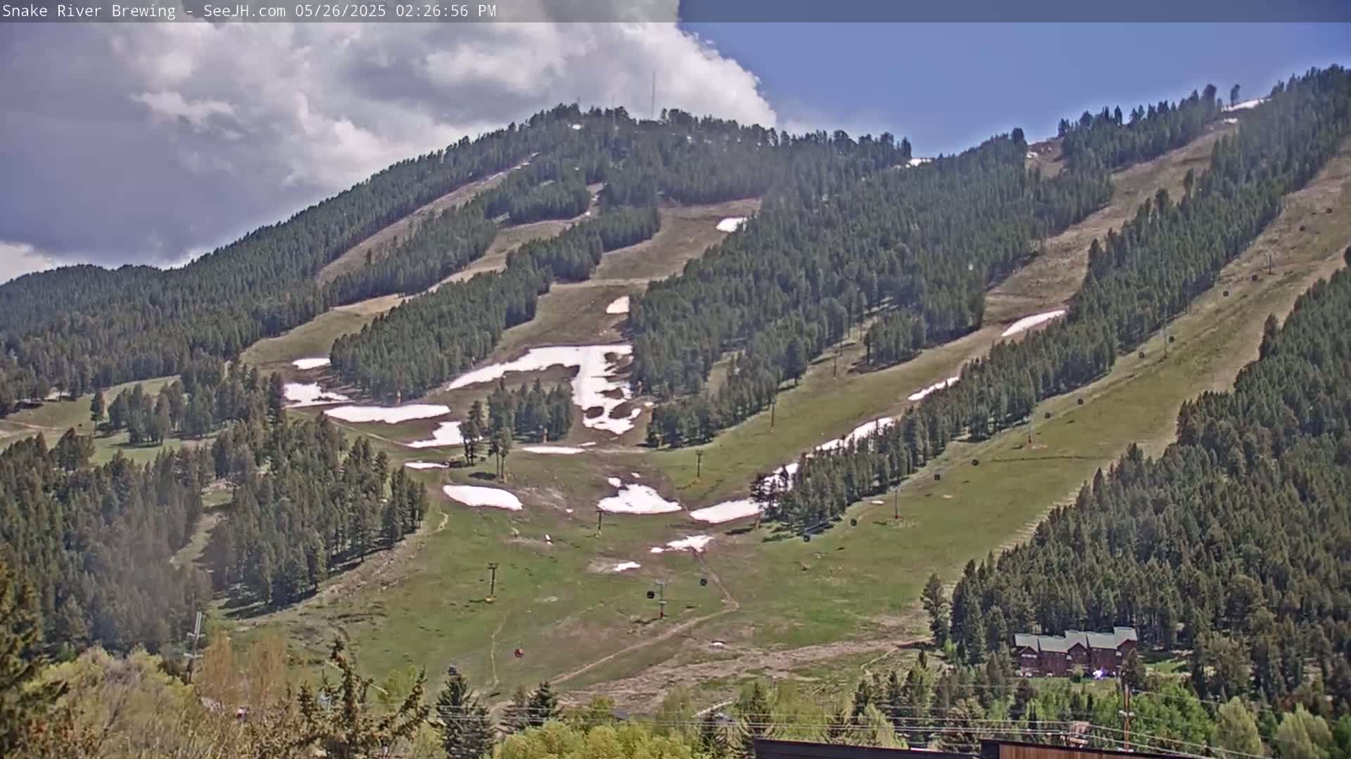 Snow King Mountain View from Jackson Town Live Cam - Jackson, Teton, Wyoming, USA