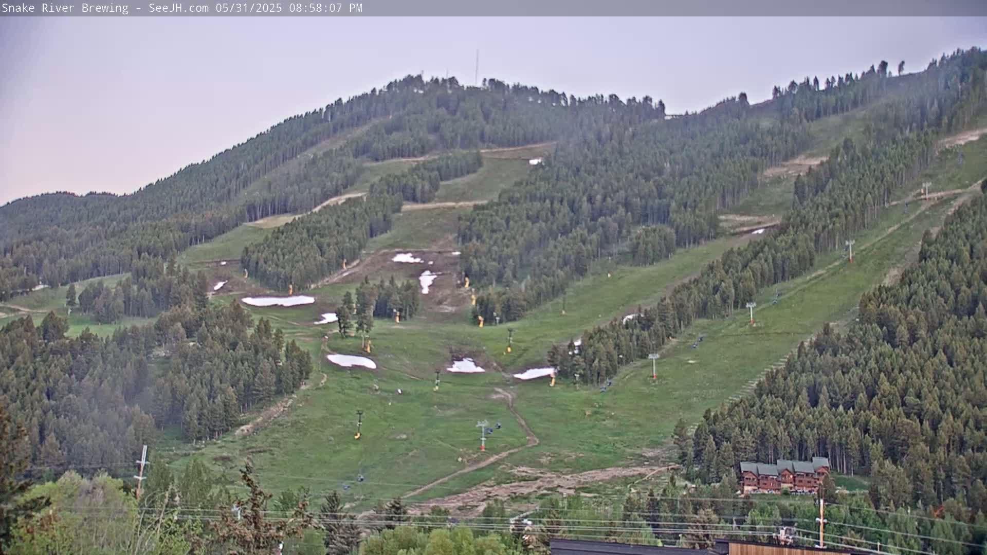 Snow King Mountain View from Jackson Town Live Cam - Jackson, Teton, Wyoming, USA