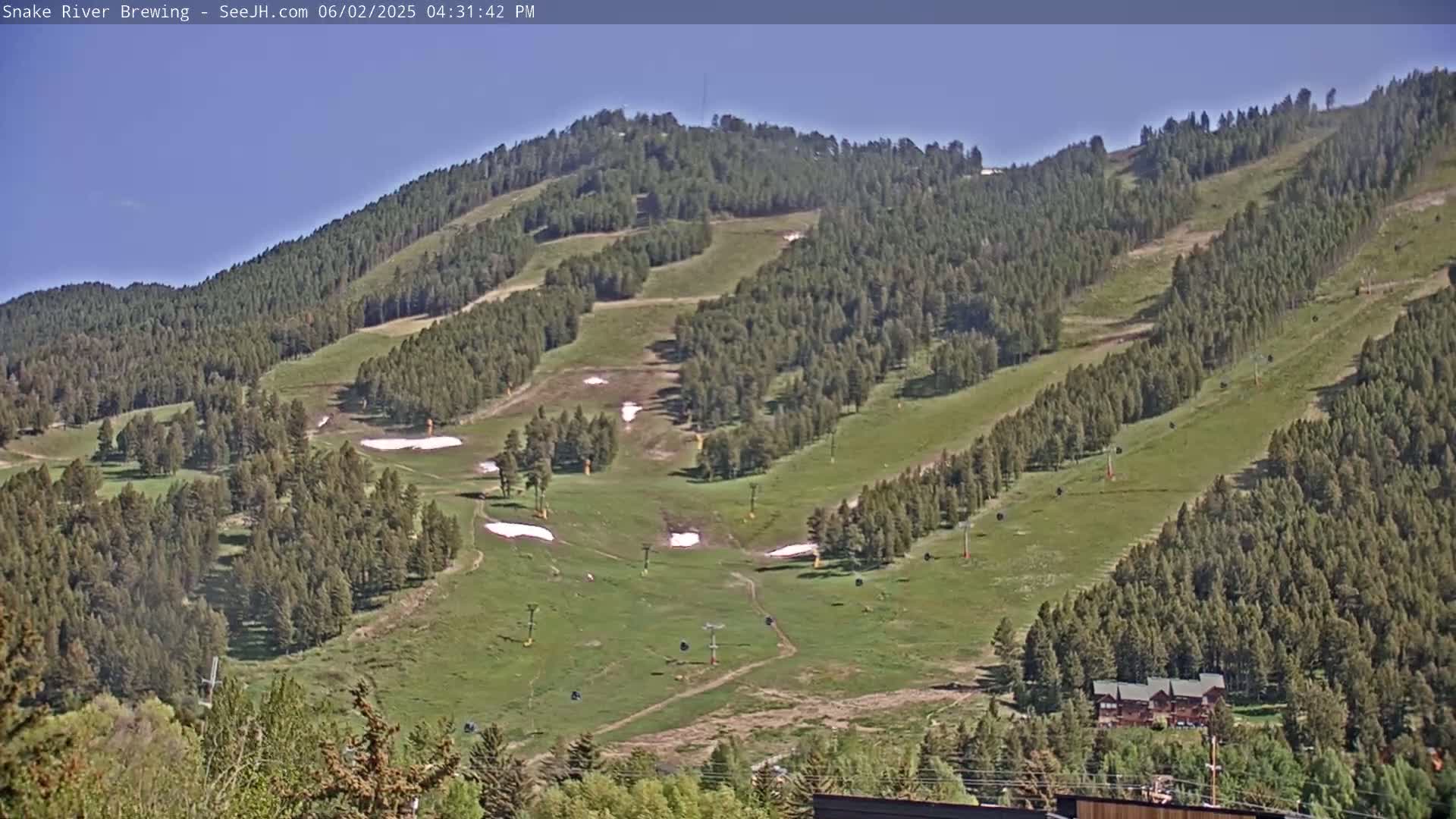 Snow King Mountain View from Jackson Town Live Cam - Jackson, Teton, Wyoming, USA
