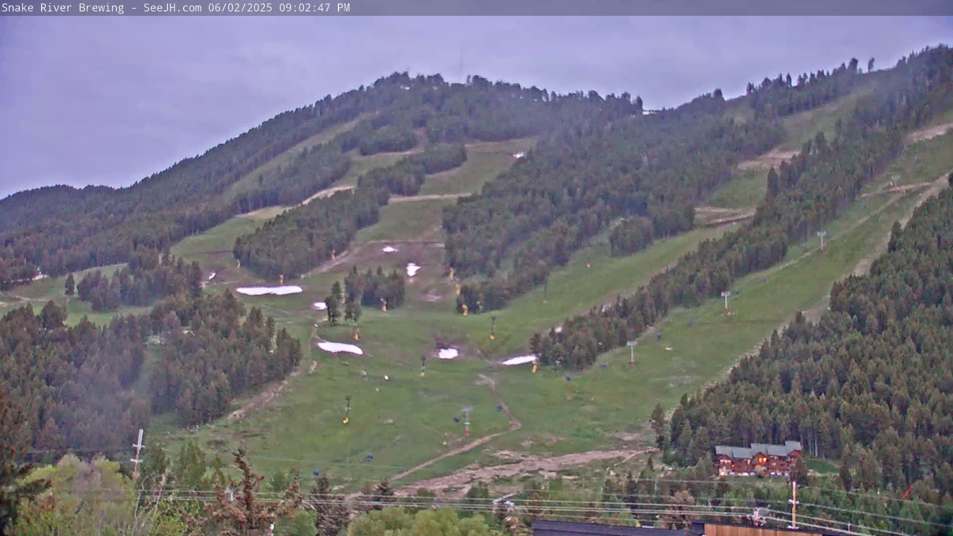 Snow King Mountain View from Jackson Town Live Cam - Jackson, Teton, Wyoming, USA