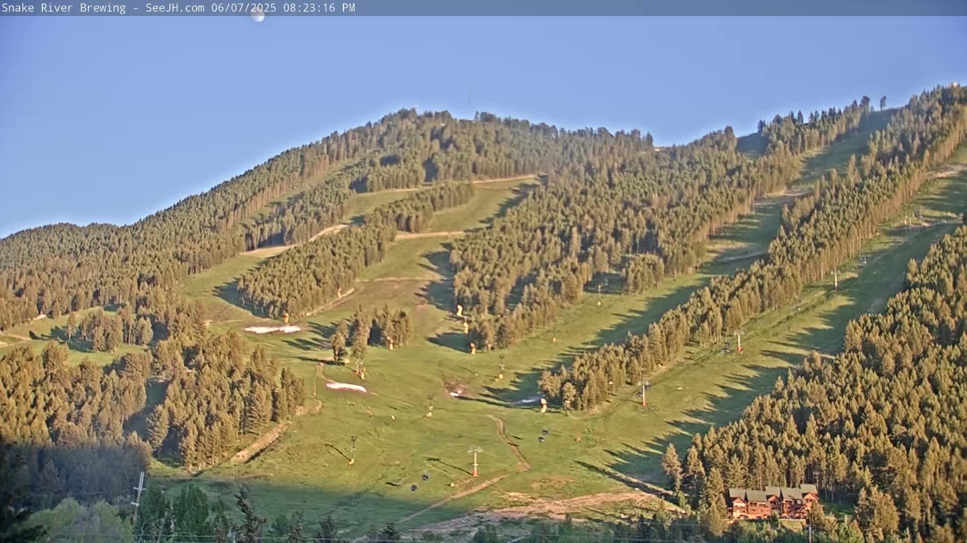 Snow King Mountain View from Jackson Town Live Cam - Jackson, Teton, Wyoming, USA