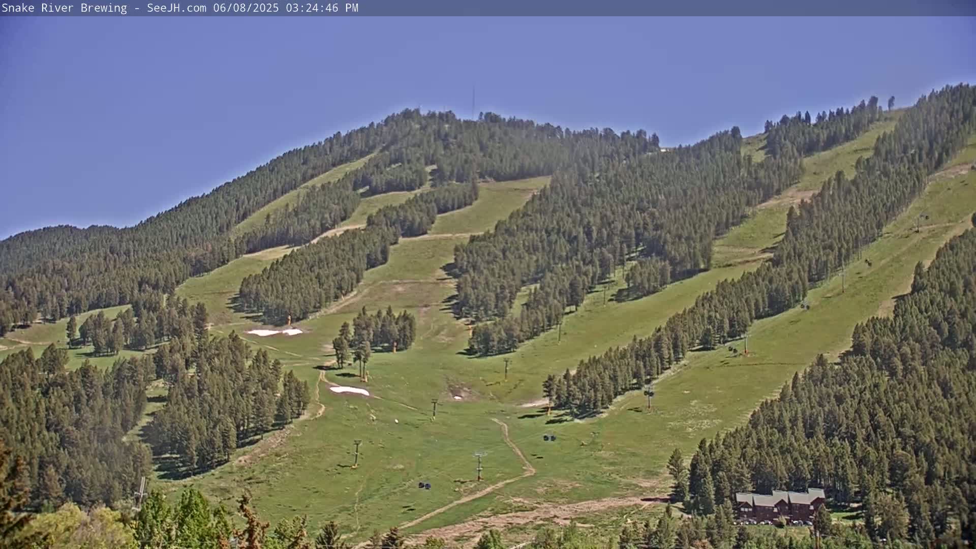 Snow King Mountain View from Jackson Town Live Cam - Jackson, Teton, Wyoming, USA