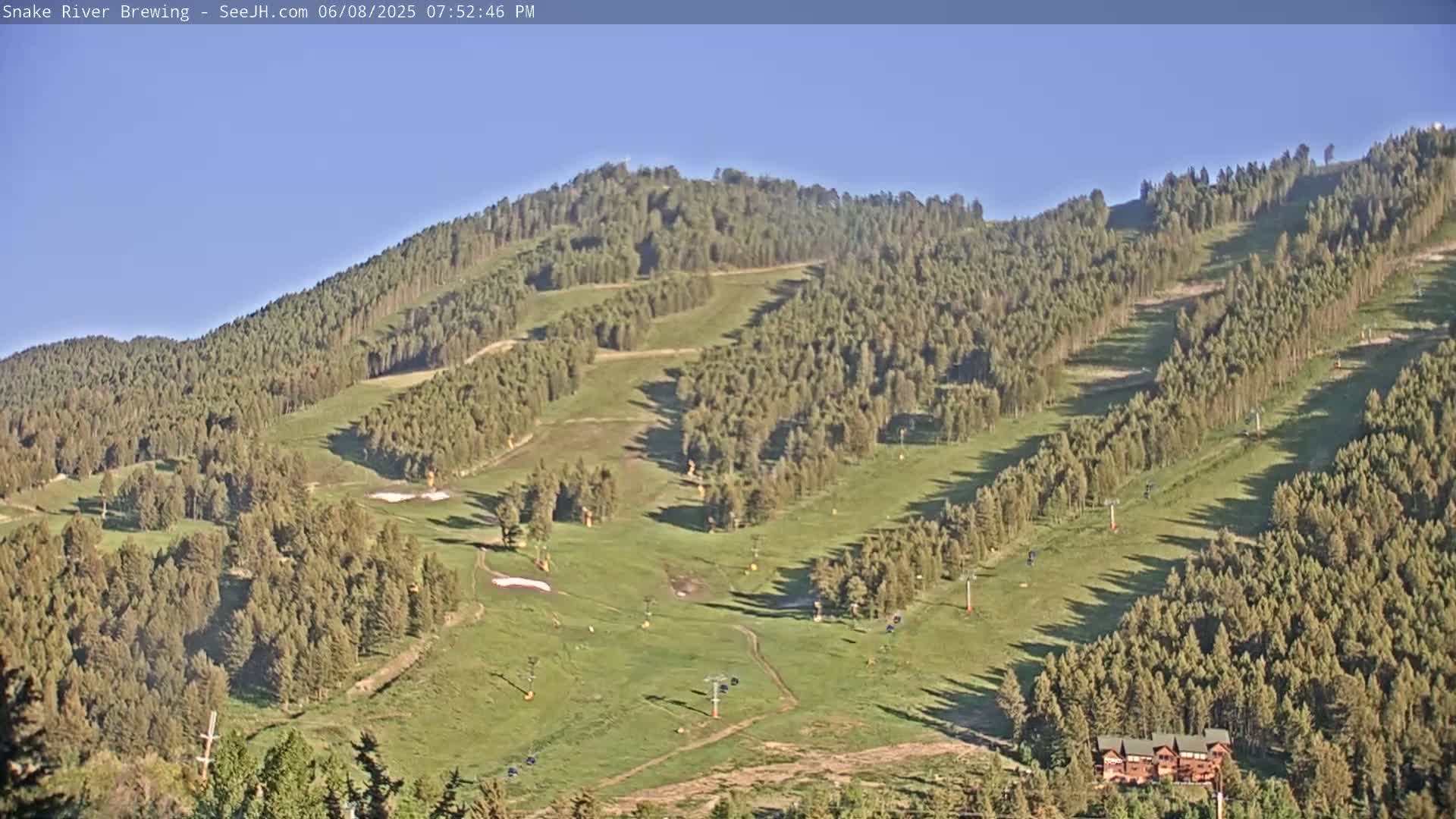Snow King Mountain View from Jackson Town Live Cam - Jackson, Teton, Wyoming, USA