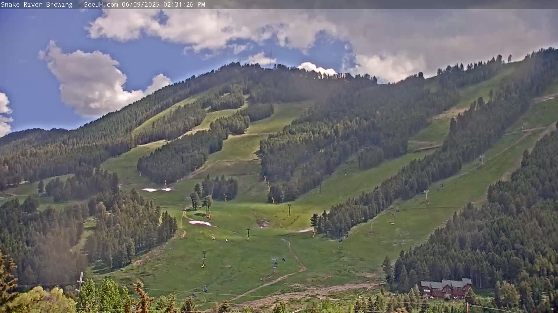 Snow King Mountain View from Jackson Town Live Cam - Jackson, Teton, Wyoming, USA