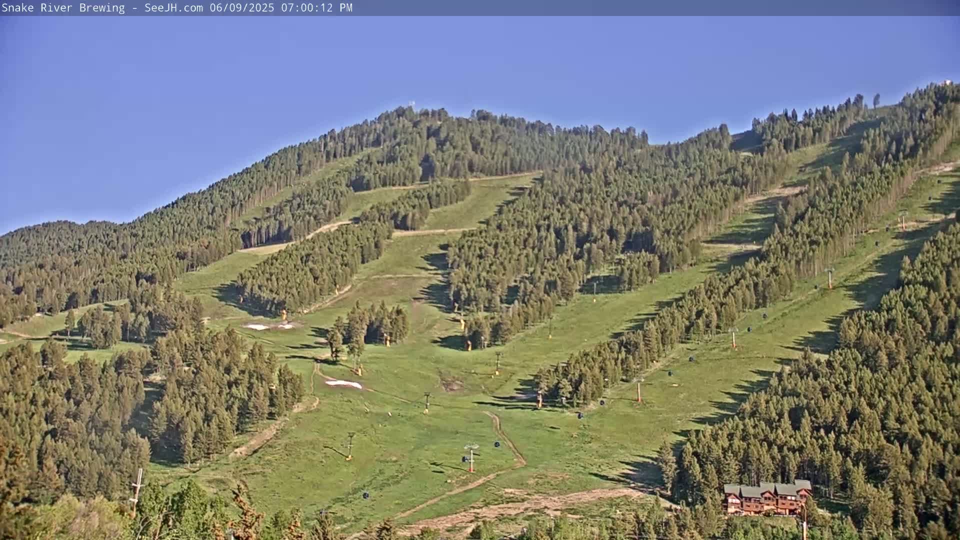 Snow King Mountain View from Jackson Town Live Cam - Jackson, Teton, Wyoming, USA