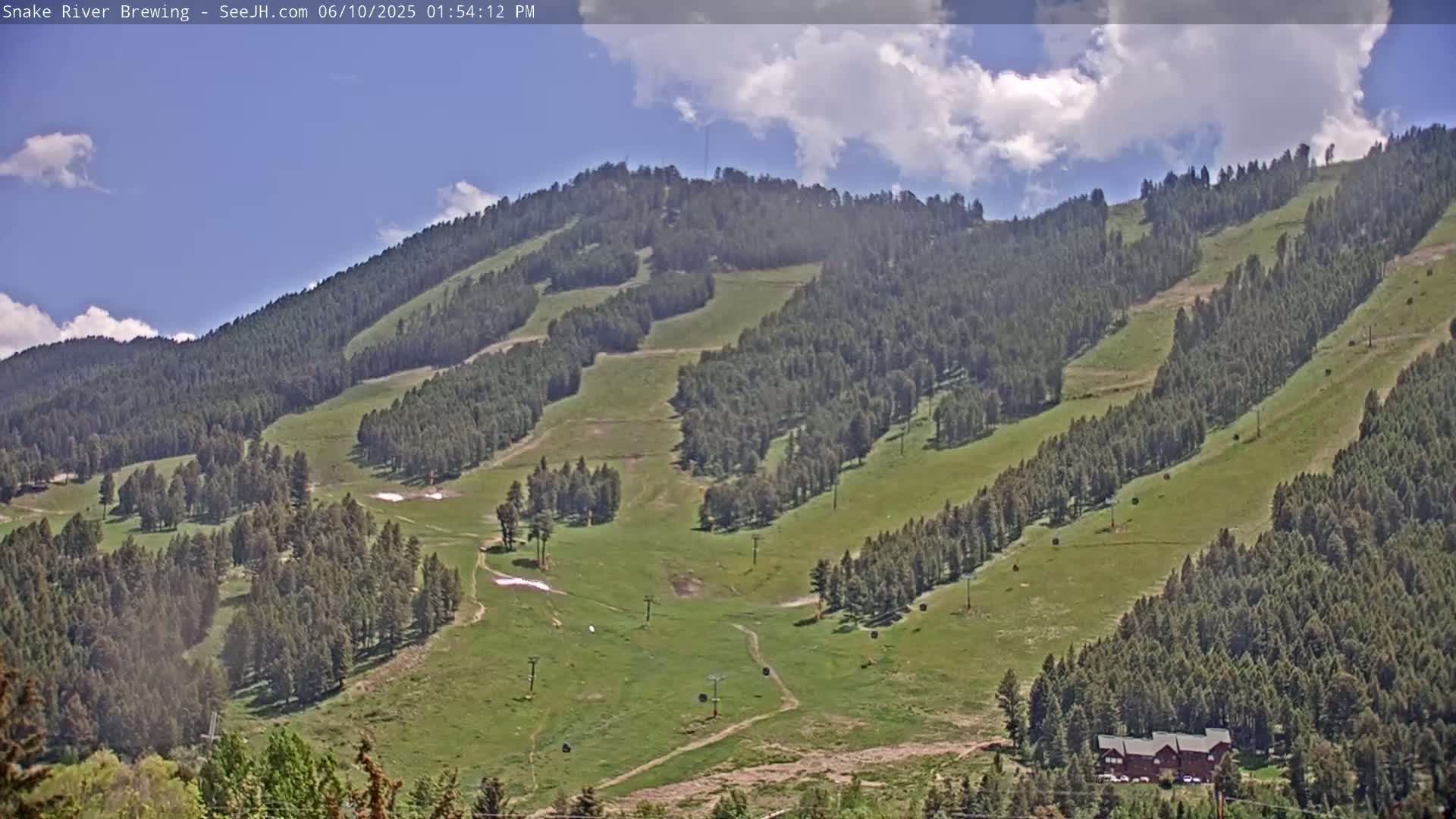 Snow King Mountain View from Jackson Town Live Cam - Jackson, Teton, Wyoming, USA