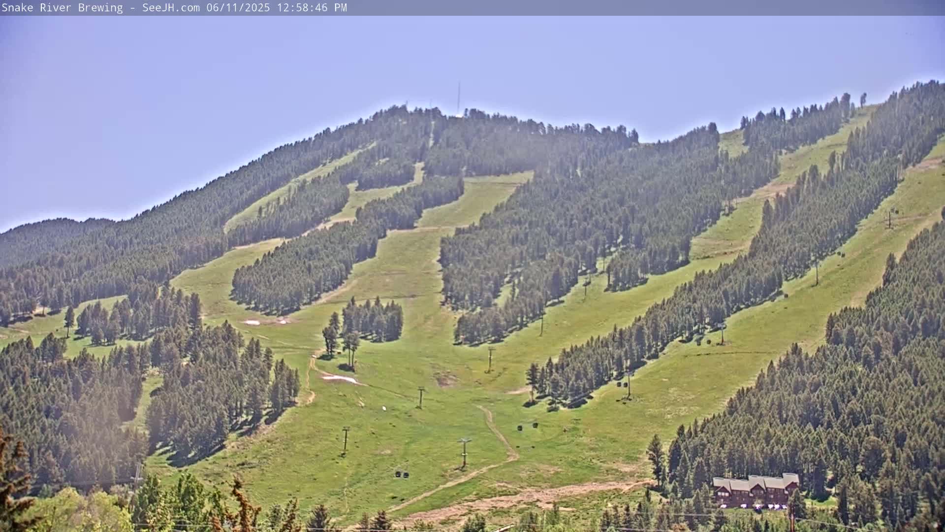 Snow King Mountain View from Jackson Town Live Cam - Jackson, Teton, Wyoming, USA