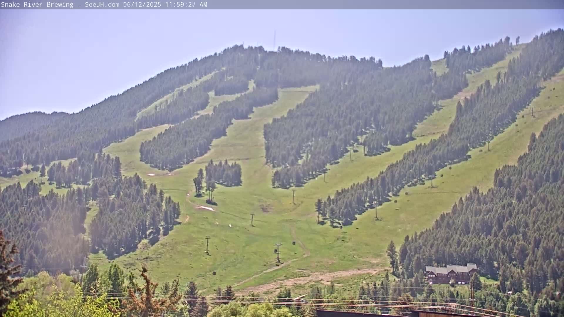 Snow King Mountain View from Jackson Town Live Cam - Jackson, Teton, Wyoming, USA