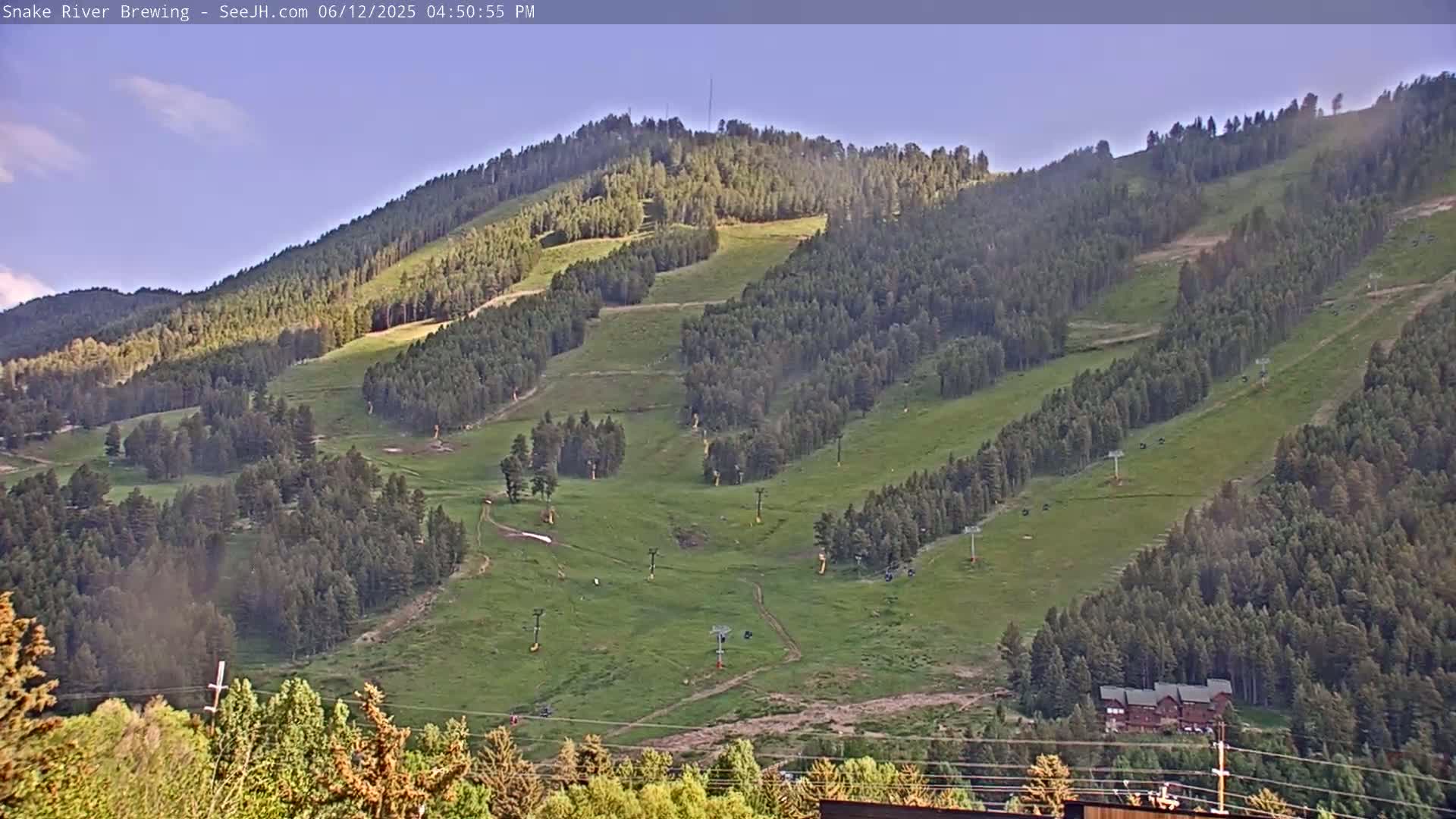 Snow King Mountain View from Jackson Town Live Cam - Jackson, Teton, Wyoming, USA