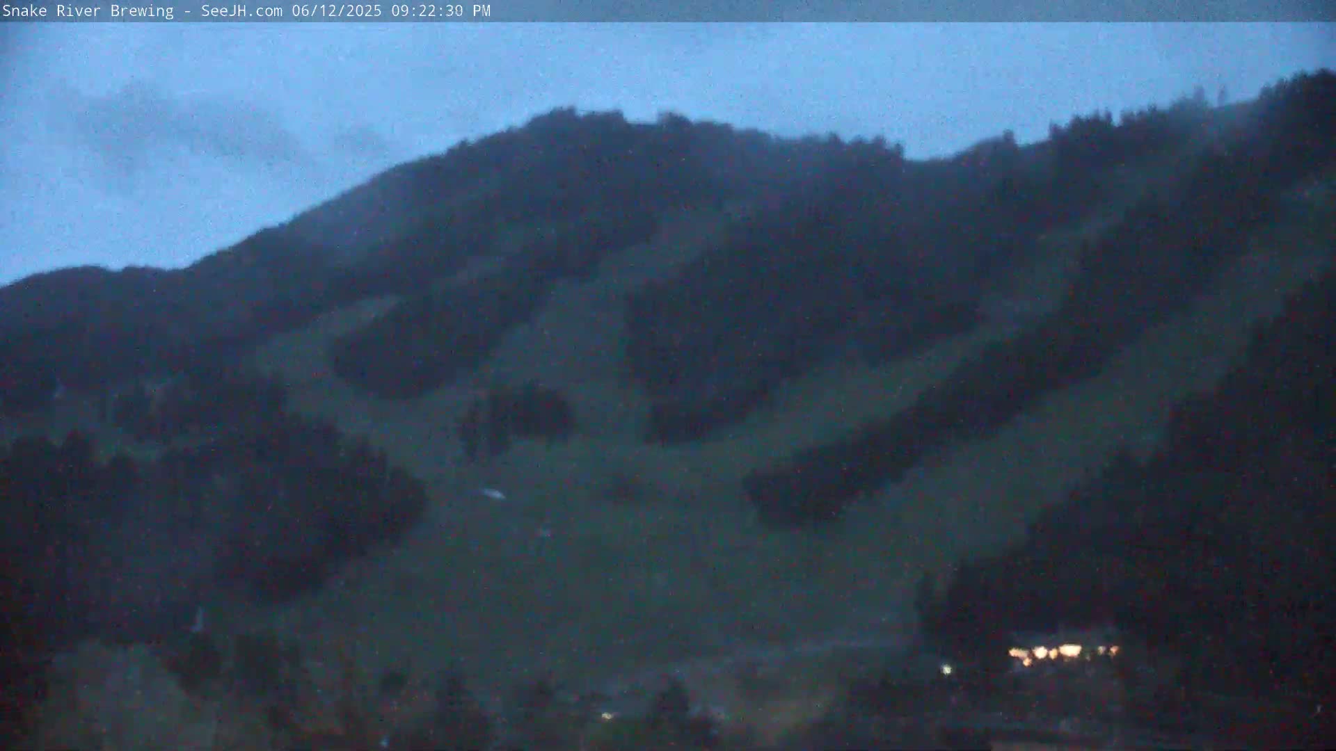 Snow King Mountain View from Jackson Town Live Cam - Jackson, Teton, Wyoming, USA