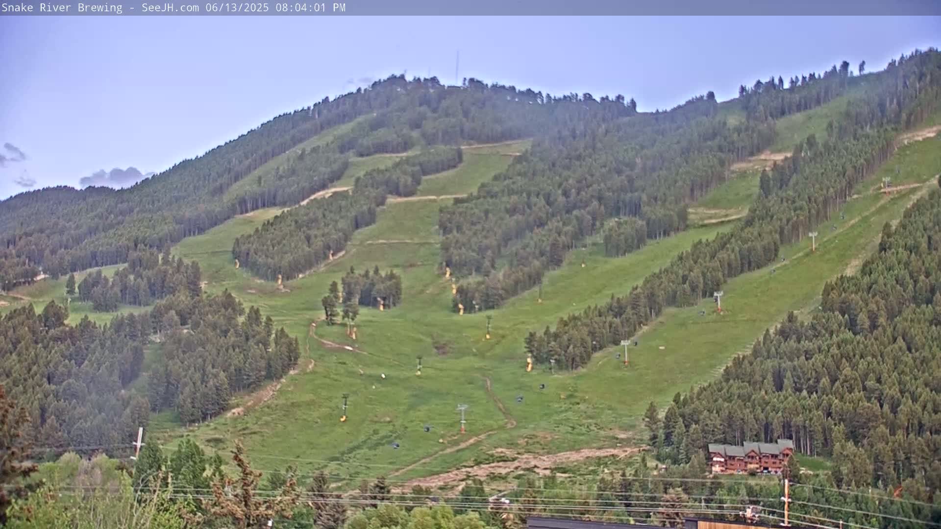 Snow King Mountain View from Jackson Town Live Cam - Jackson, Teton, Wyoming, USA
