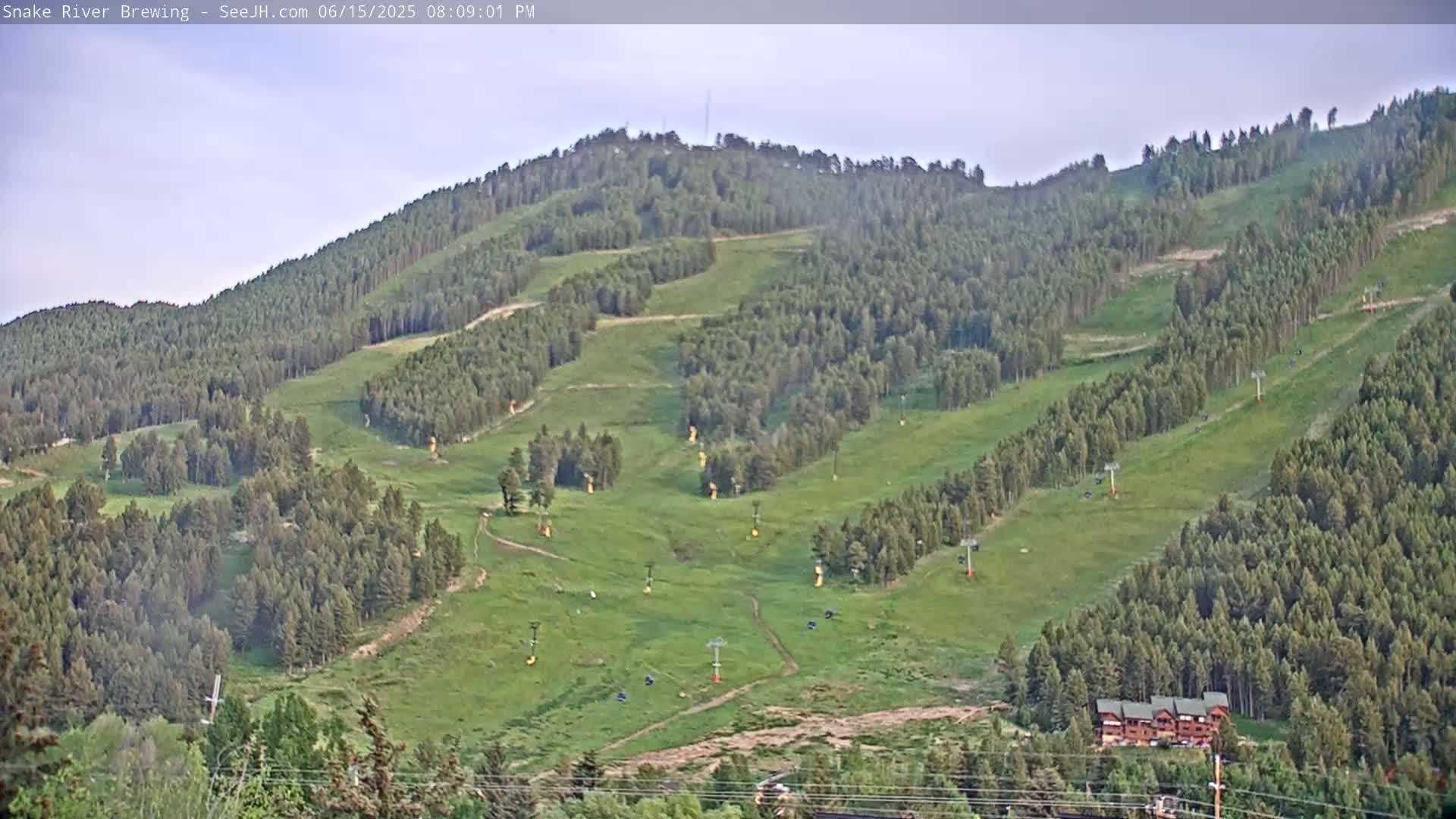 Snow King Mountain View from Jackson Town Live Cam - Jackson, Teton, Wyoming, USA