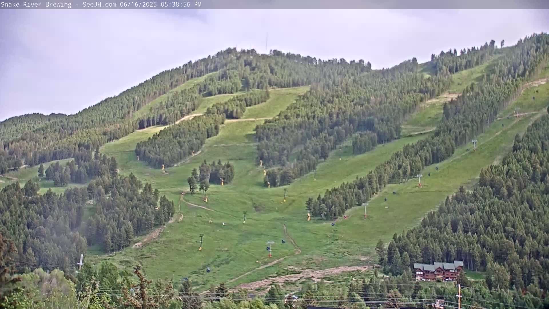 Snow King Mountain View from Jackson Town Live Cam - Jackson, Teton, Wyoming, USA