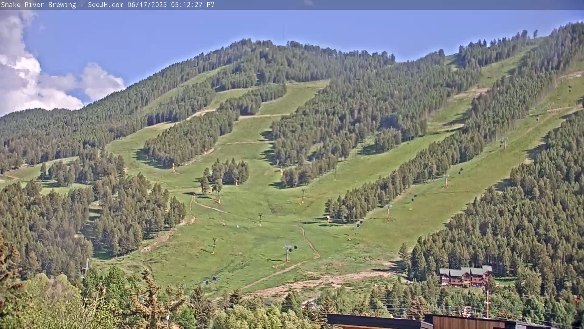 Snow King Mountain View from Jackson Town Live Cam - Jackson, Teton, Wyoming, USA