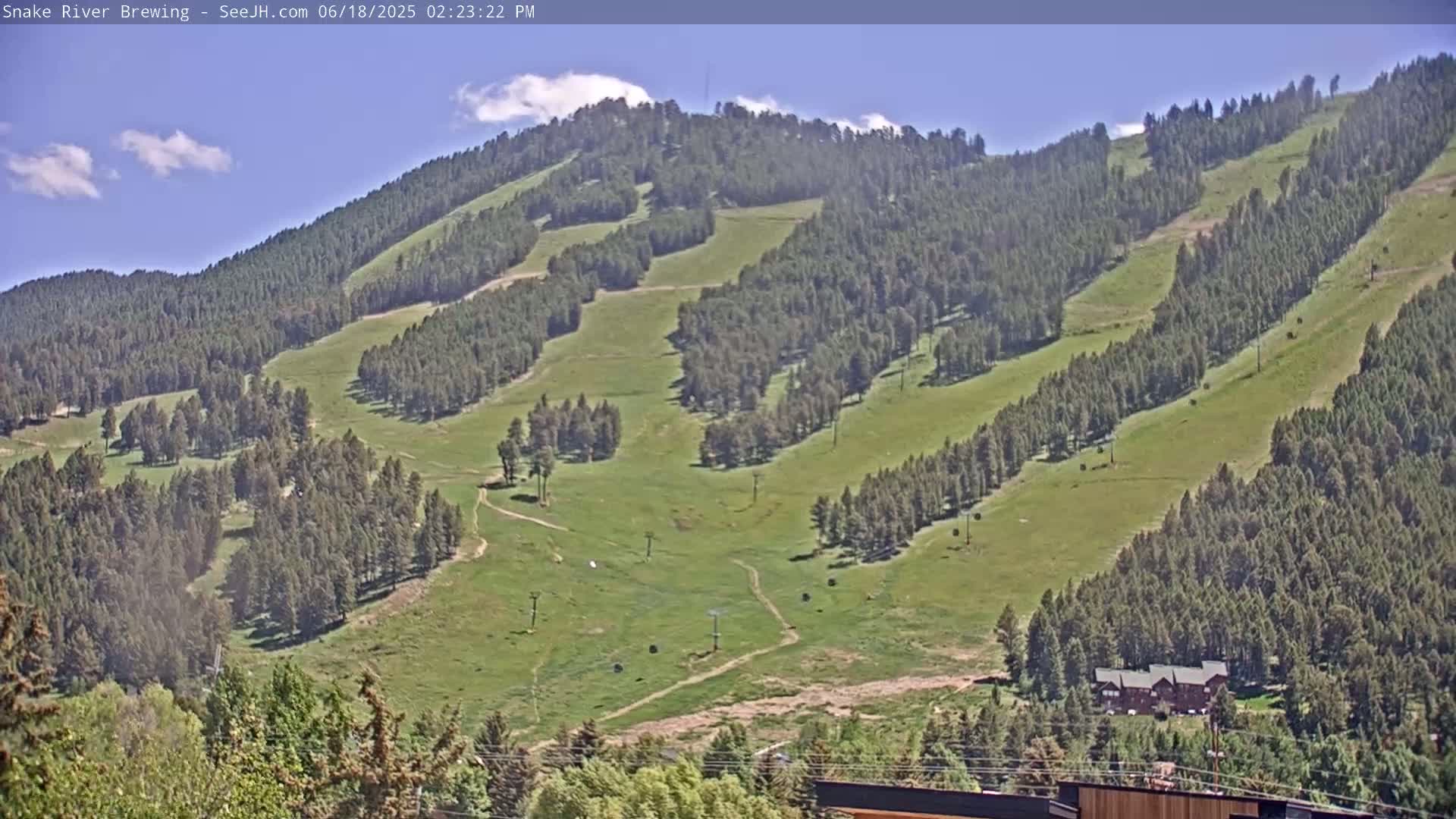Snow King Mountain View from Jackson Town Live Cam - Jackson, Teton, Wyoming, USA