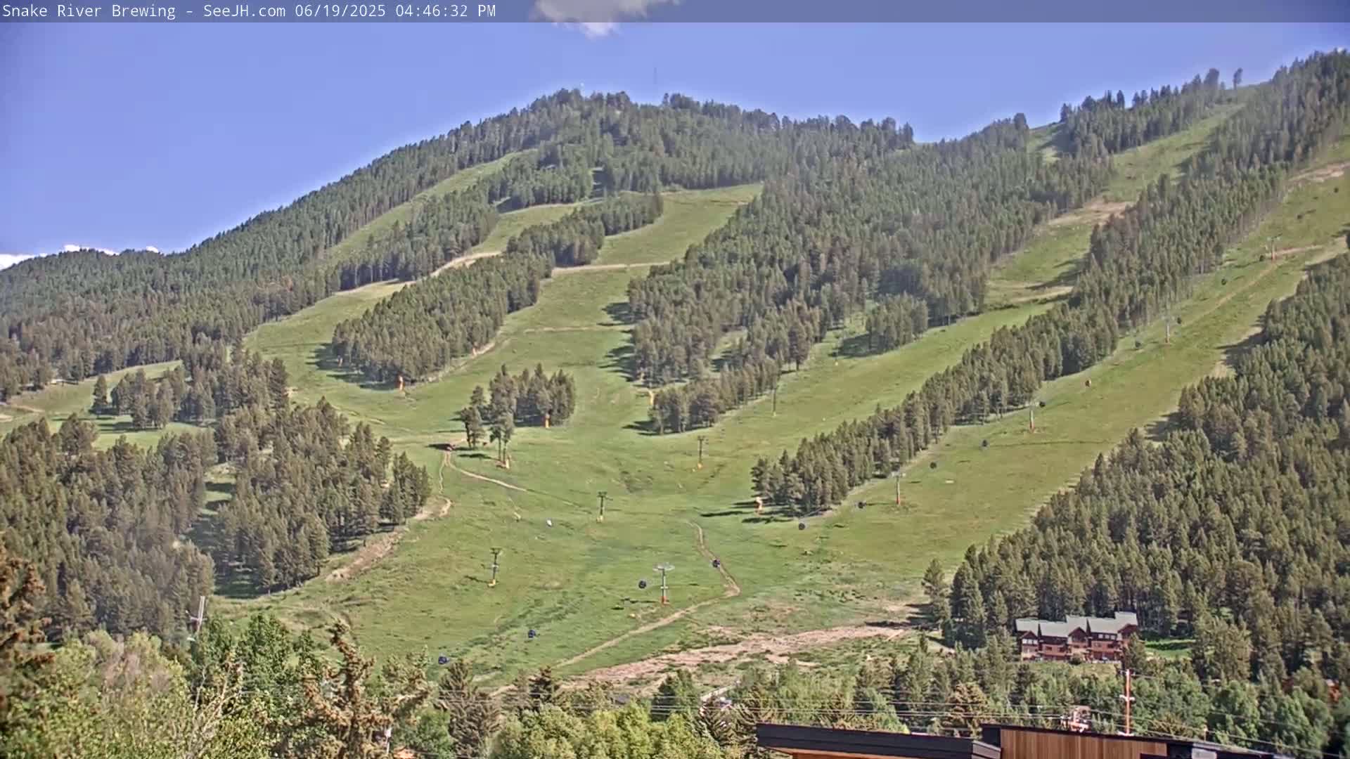 Snow King Mountain View from Jackson Town Live Cam - Jackson, Teton, Wyoming, USA