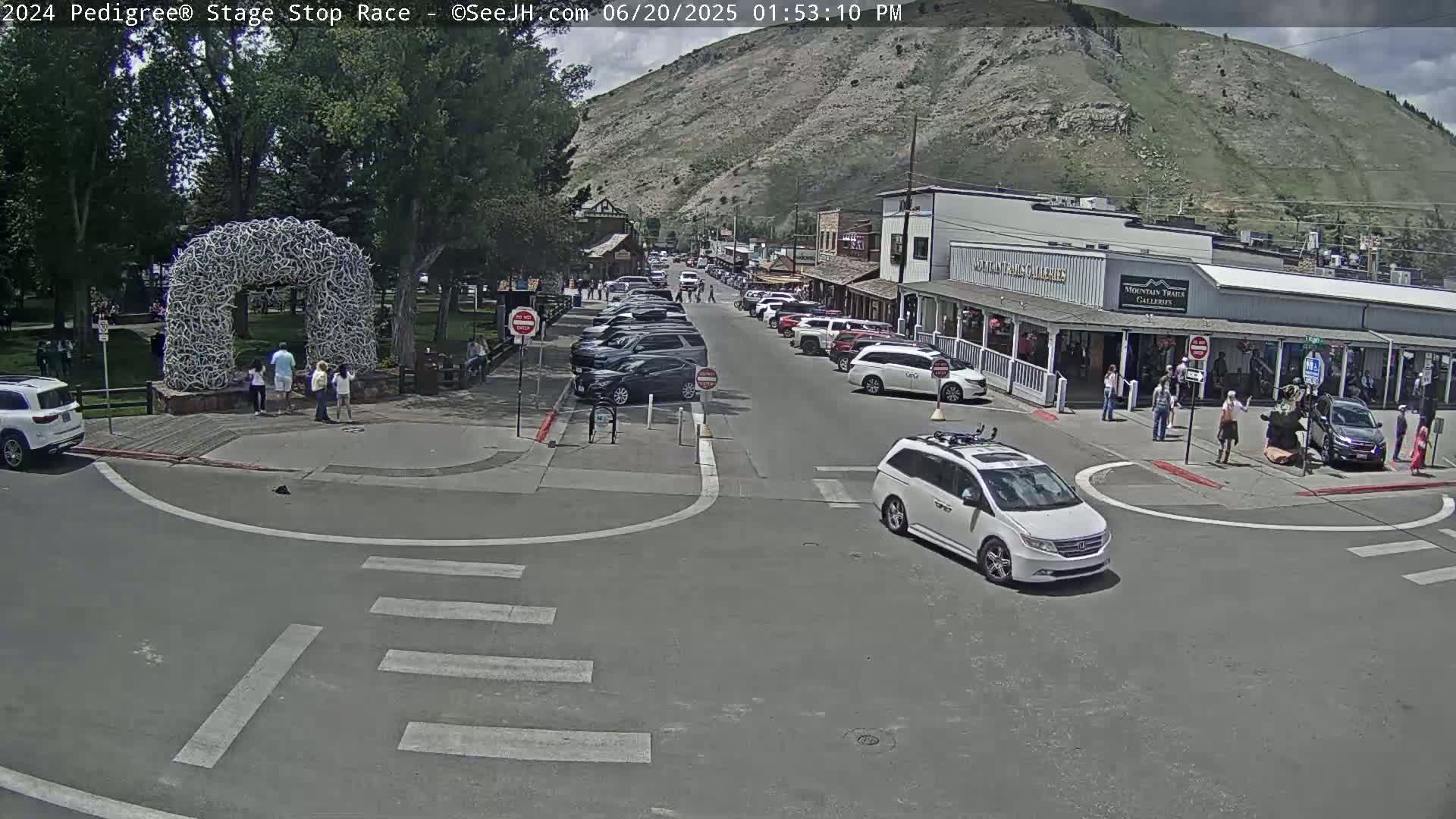 Snow King Mountain View from Jackson Town Live Cam - Jackson, Teton, Wyoming, USA