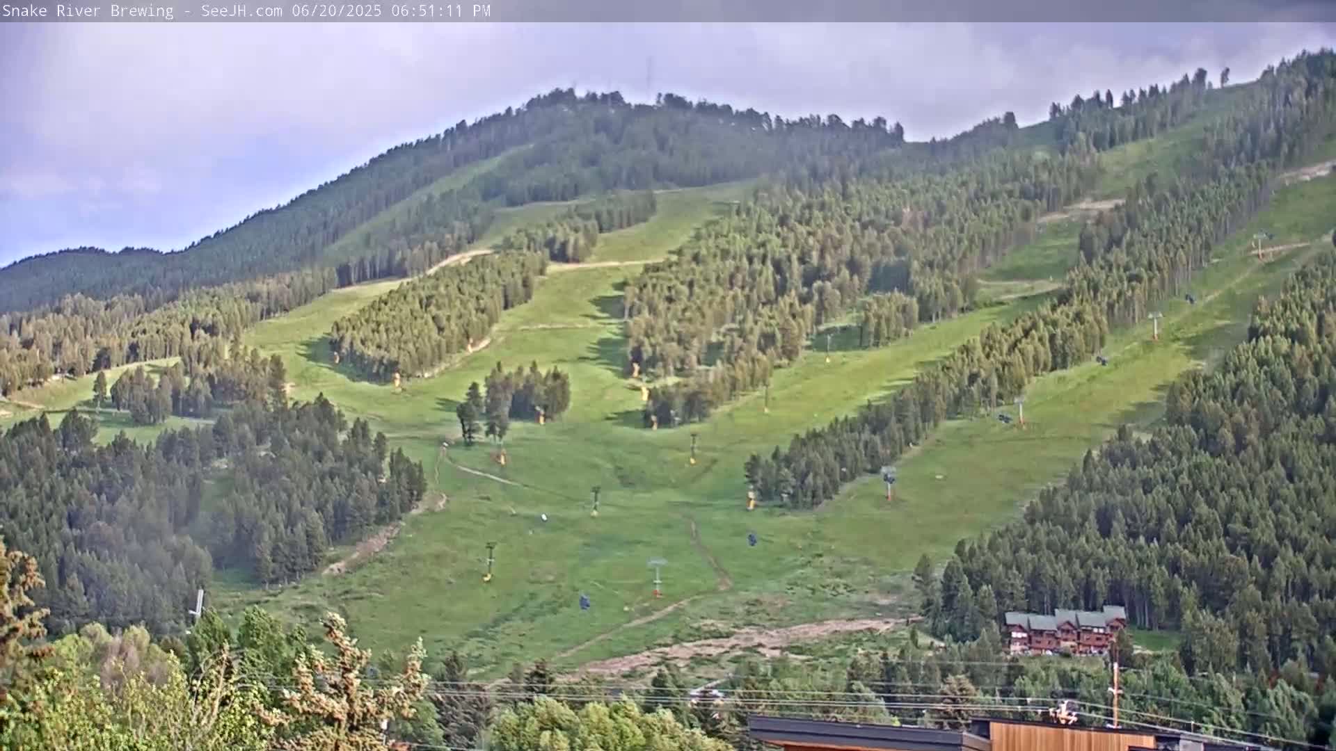 Snow King Mountain View from Jackson Town Live Cam - Jackson, Teton, Wyoming, USA