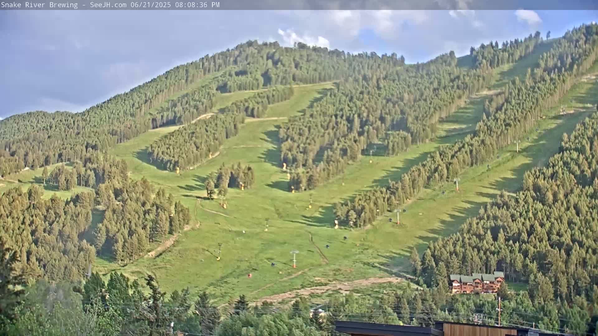 Snow King Mountain View from Jackson Town Live Cam - Jackson, Teton, Wyoming, USA