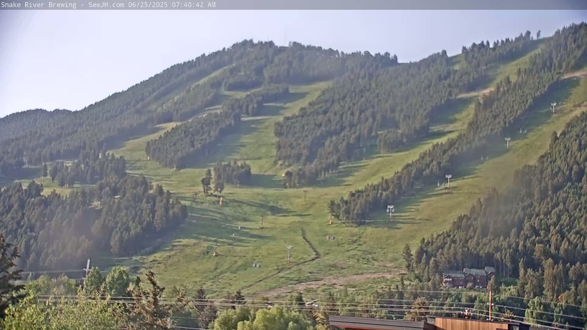 Snow King Mountain View from Jackson Town Live Cam - Jackson, Teton, Wyoming, USA