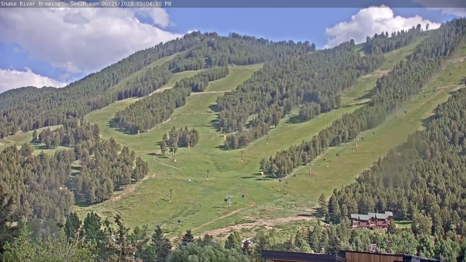 Snow King Mountain View from Jackson Town Live Cam - Jackson, Teton, Wyoming, USA