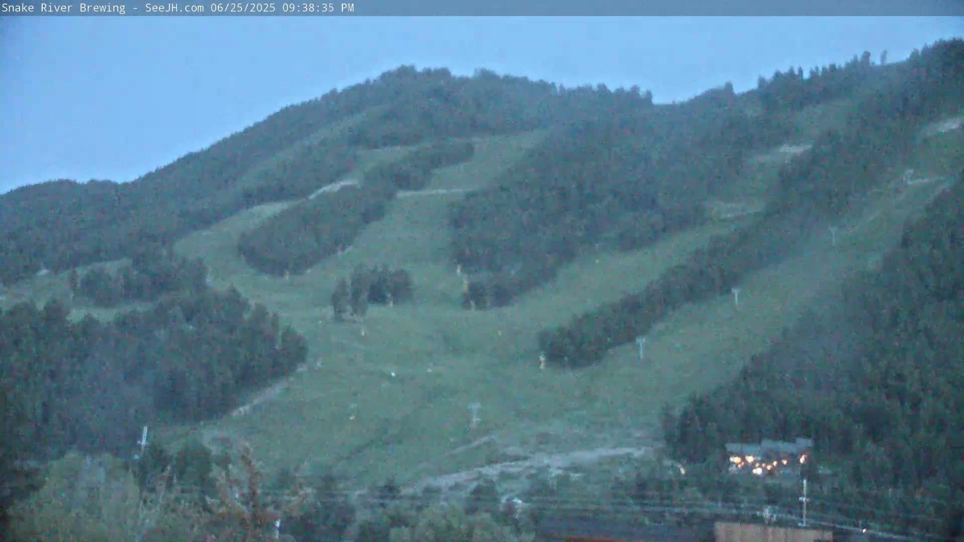Snow King Mountain View from Jackson Town Live Cam - Jackson, Teton, Wyoming, USA