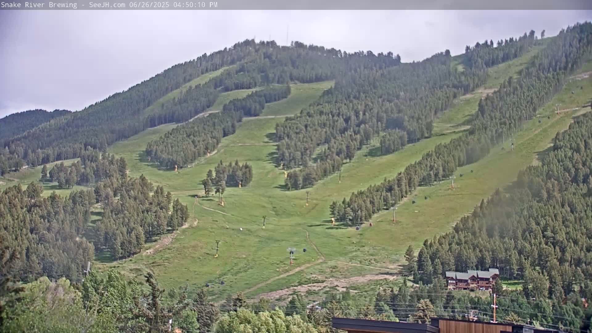 Snow King Mountain View from Jackson Town Live Cam - Jackson, Teton, Wyoming, USA