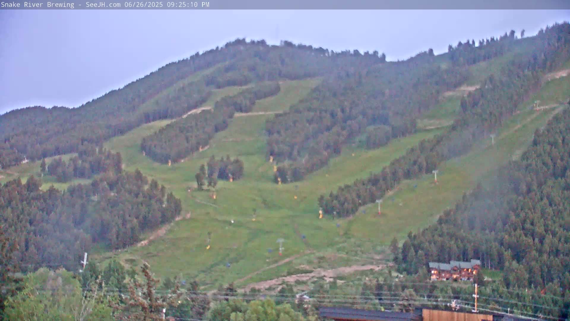 Snow King Mountain View from Jackson Town Live Cam - Jackson, Teton, Wyoming, USA