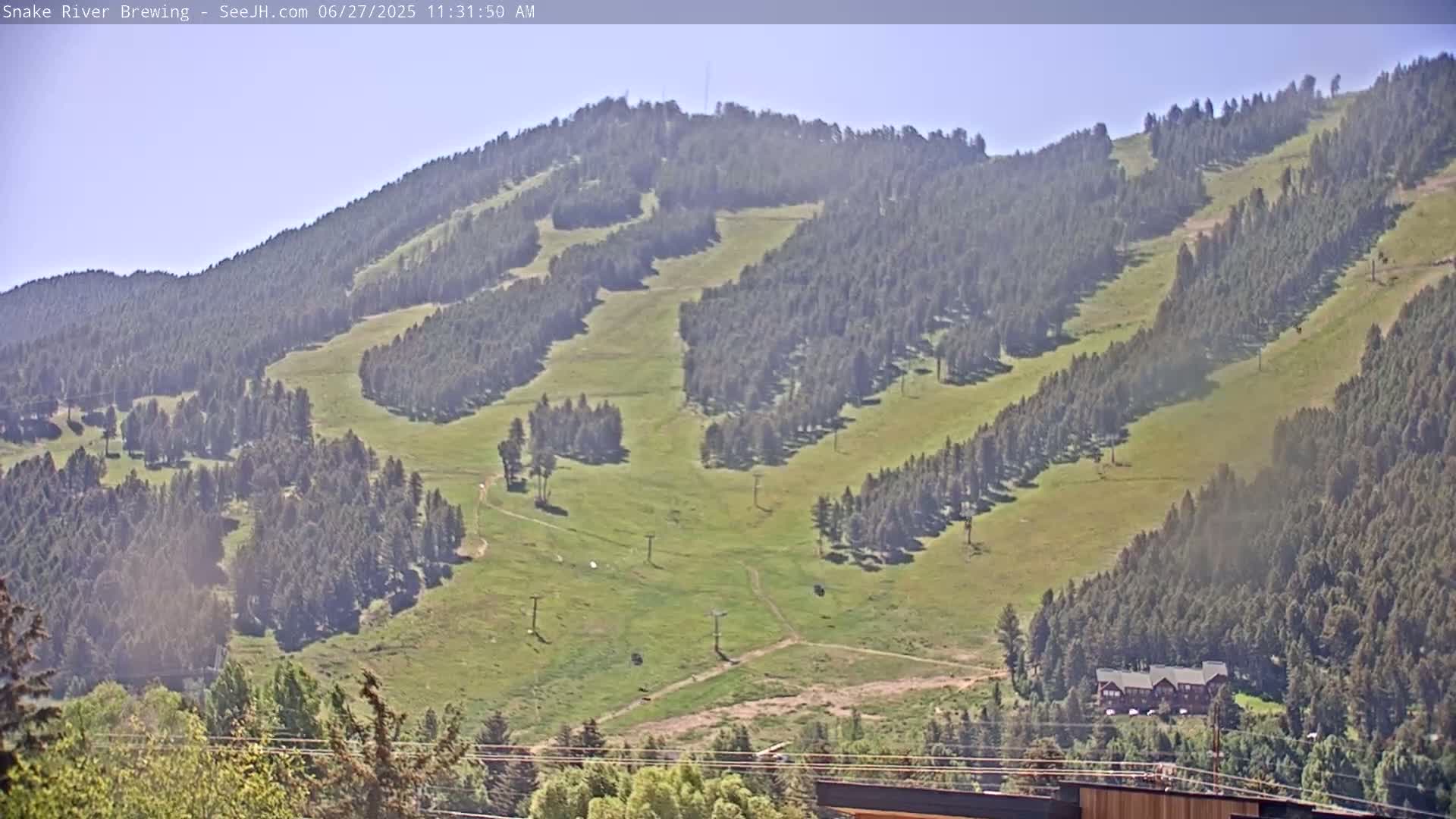 Snow King Mountain View from Jackson Town Live Cam - Jackson, Teton, Wyoming, USA