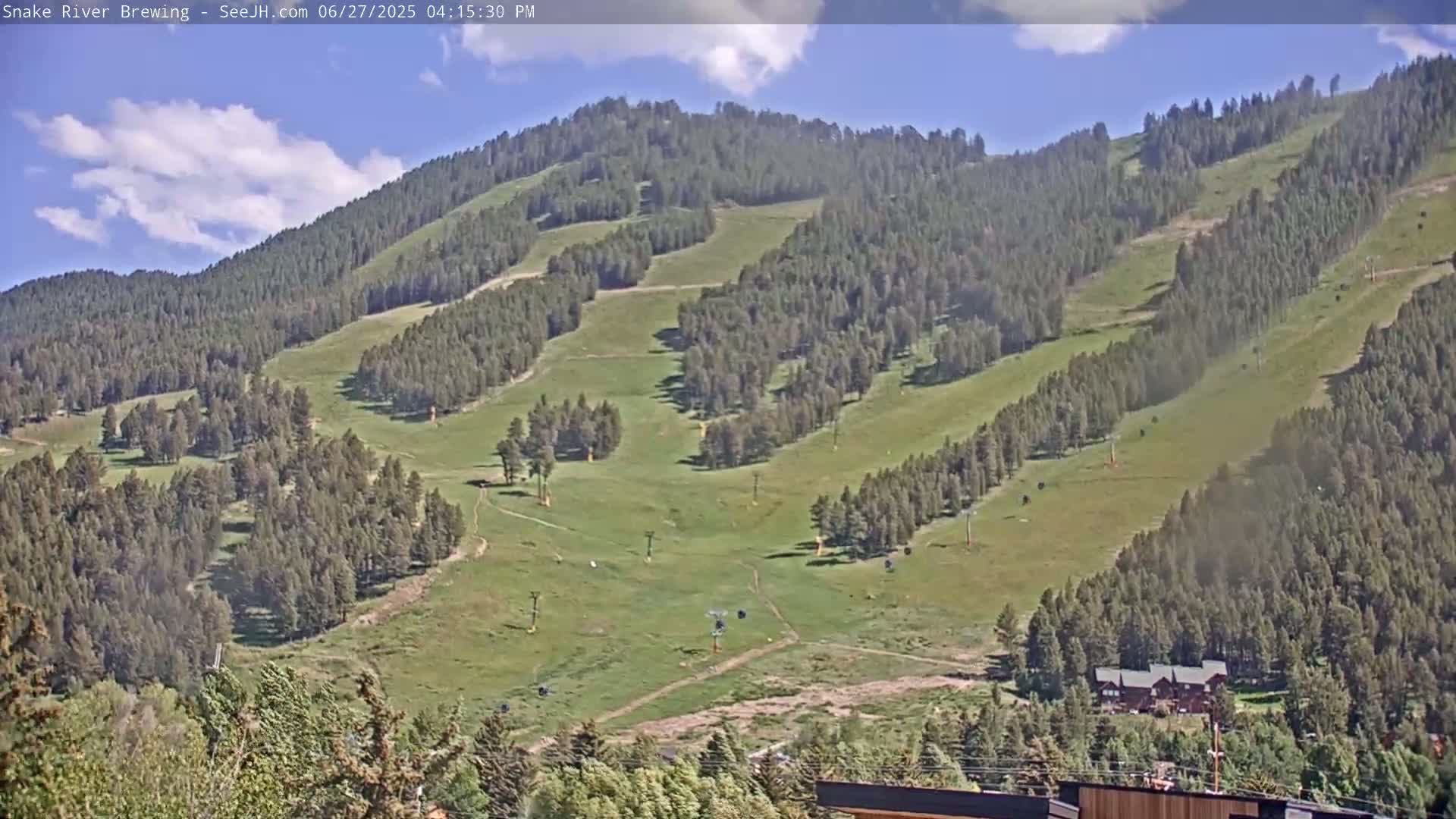 Snow King Mountain View from Jackson Town Live Cam - Jackson, Teton, Wyoming, USA