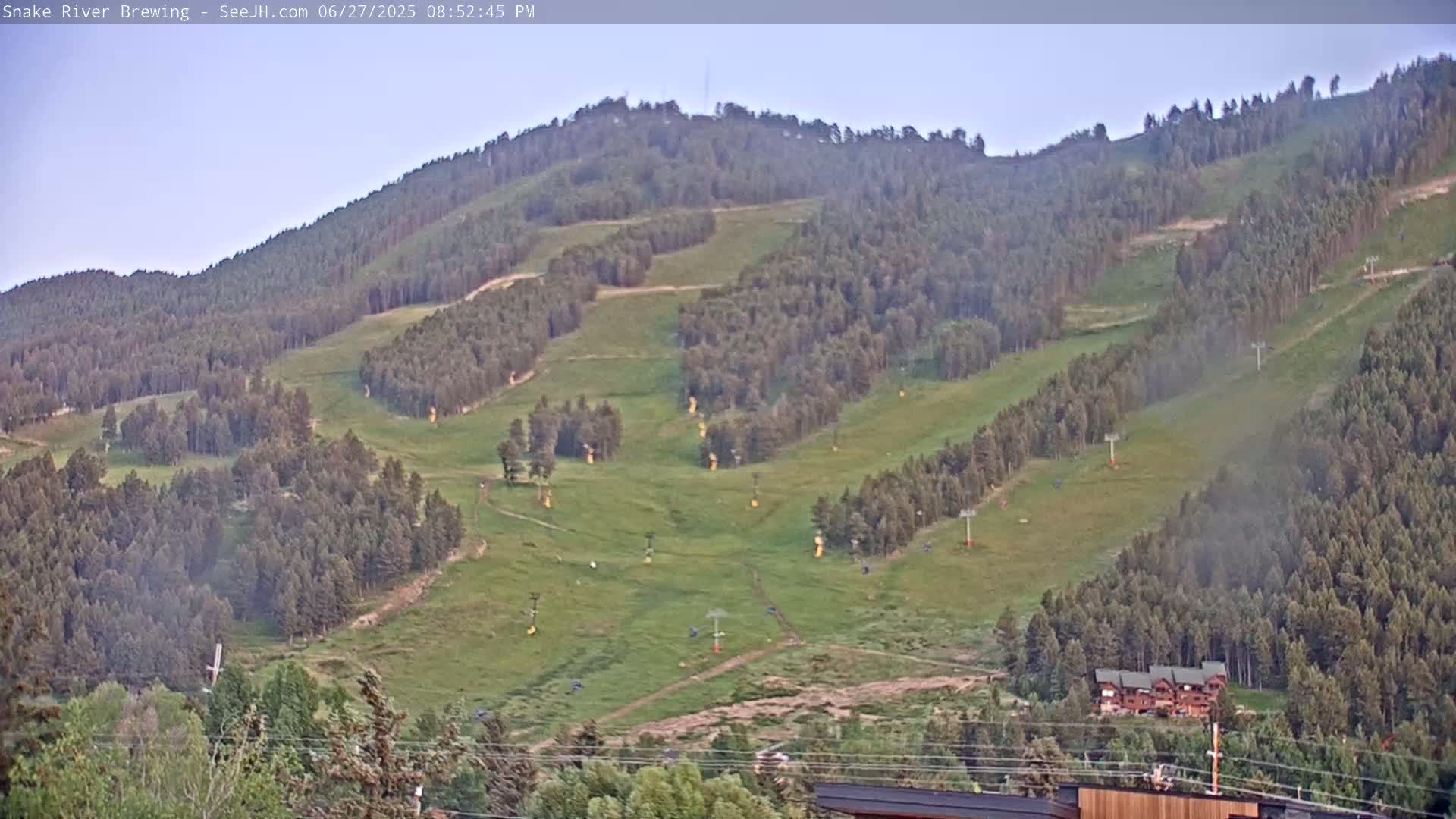 Snow King Mountain View from Jackson Town Live Cam - Jackson, Teton, Wyoming, USA
