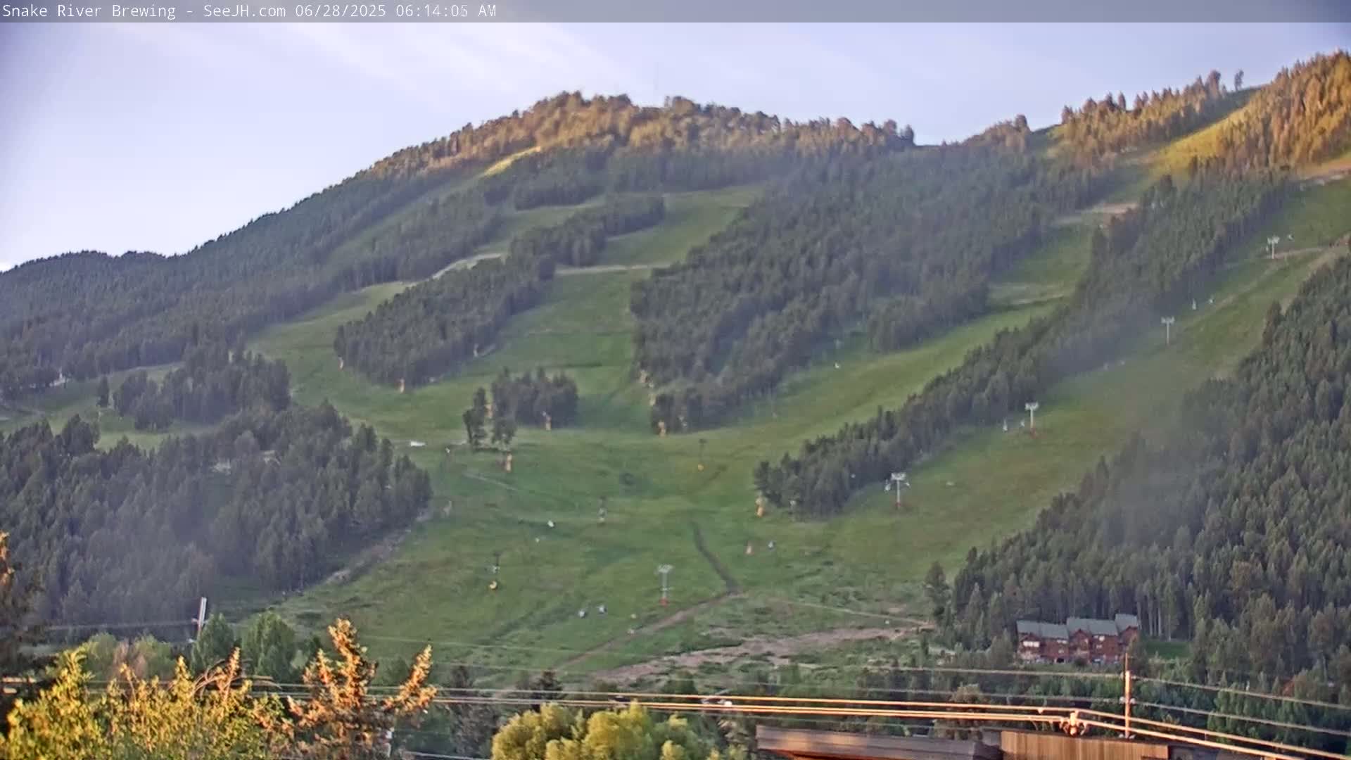 Snow King Mountain View from Jackson Town Live Cam - Jackson, Teton, Wyoming, USA