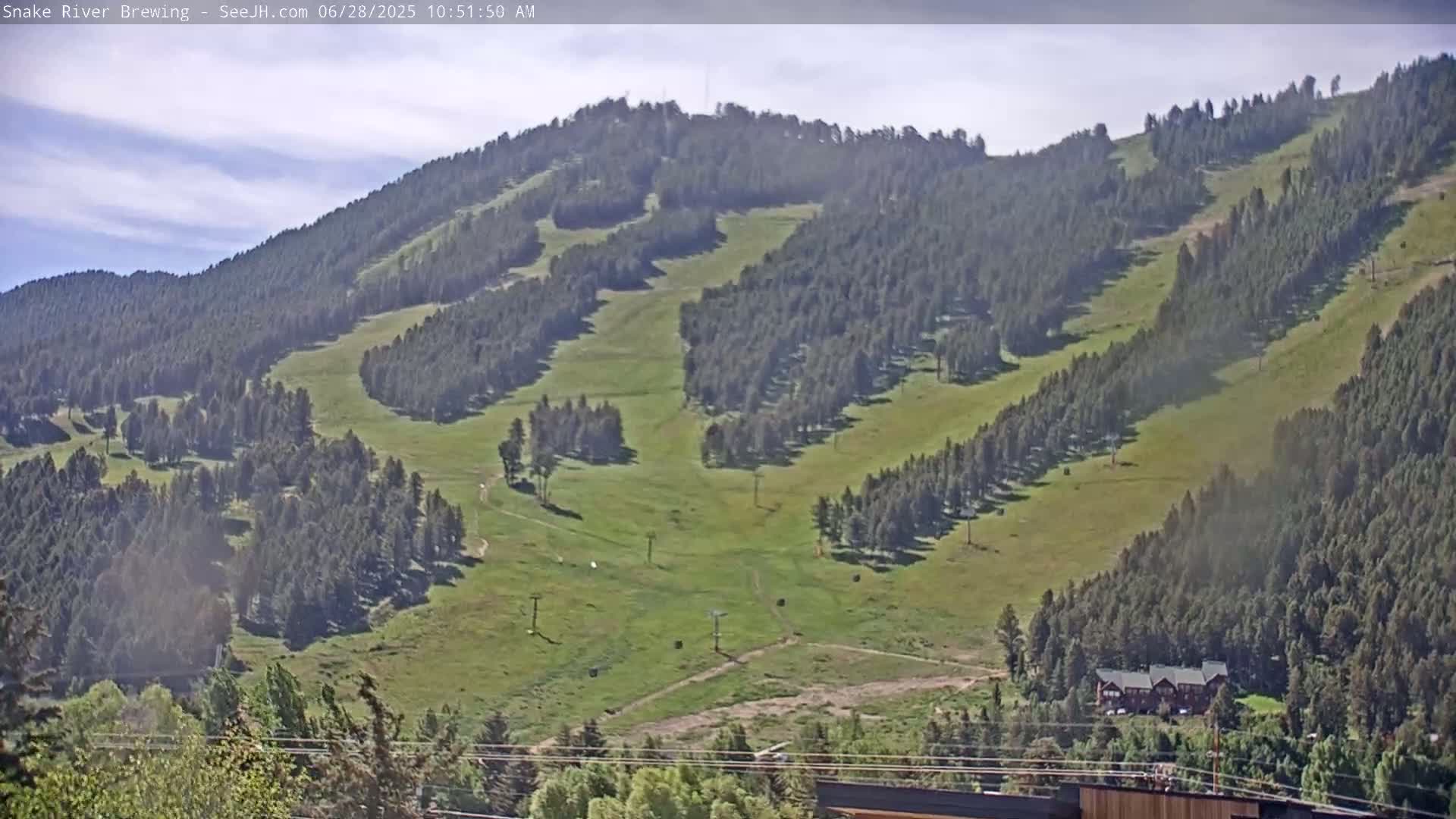 Snow King Mountain View from Jackson Town Live Cam - Jackson, Teton, Wyoming, USA