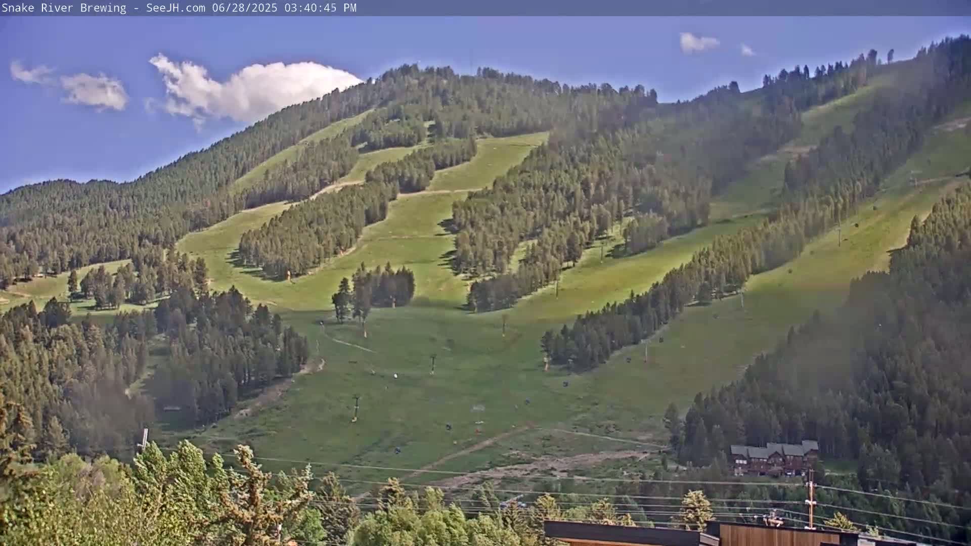 Snow King Mountain View from Jackson Town Live Cam - Jackson, Teton, Wyoming, USA