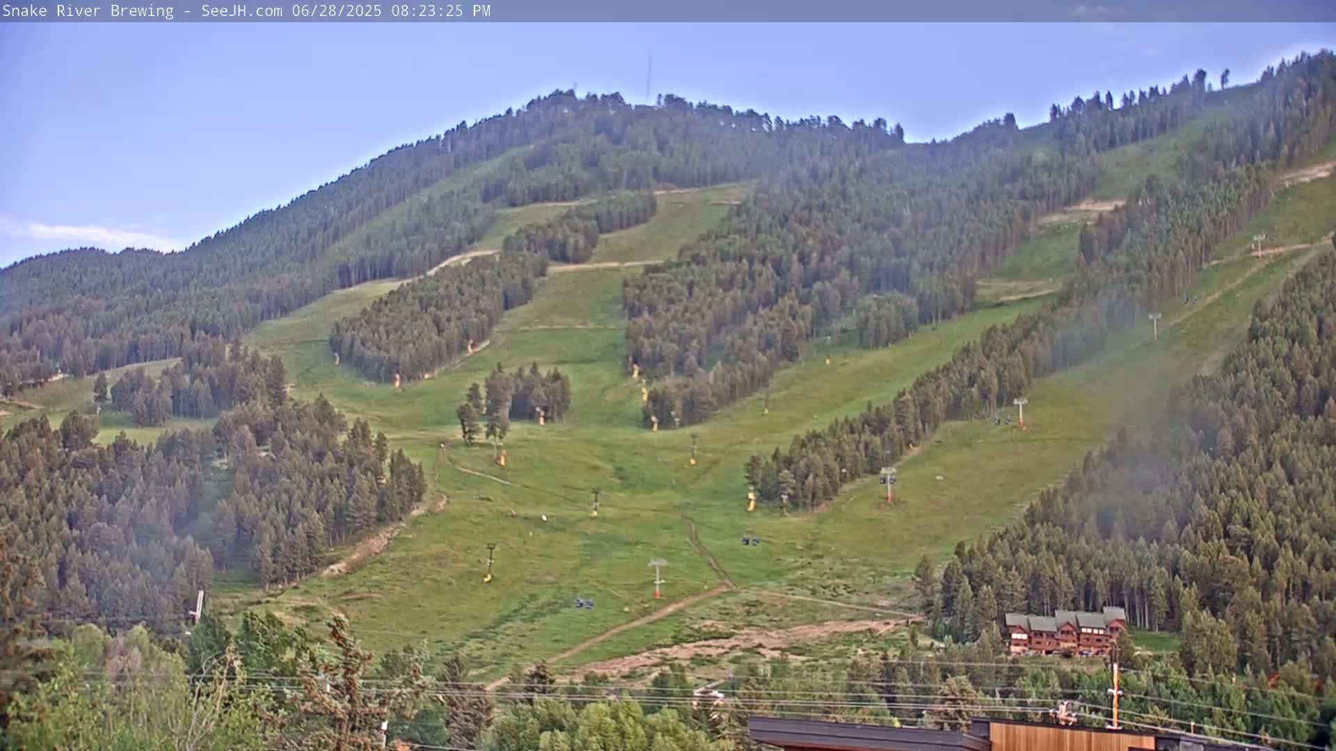 Snow King Mountain View from Jackson Town Live Cam - Jackson, Teton, Wyoming, USA